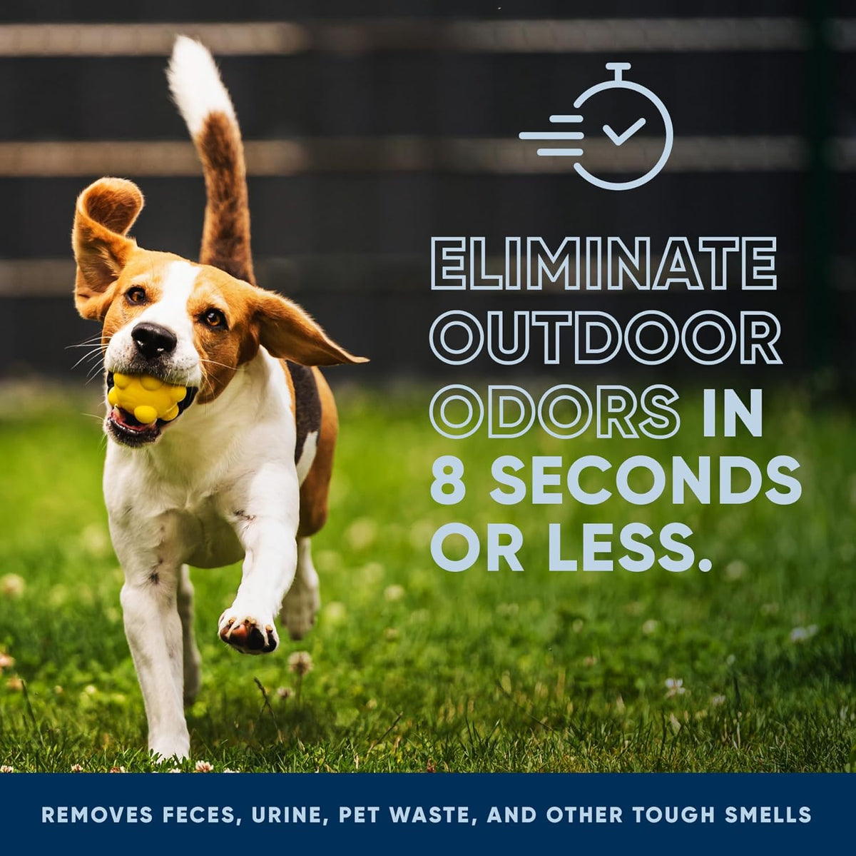 Eco Strong Outdoor Odor Eliminator | Outside Dog Urine Enzyme Cleaner – Powerful Pet, Cat, Animal