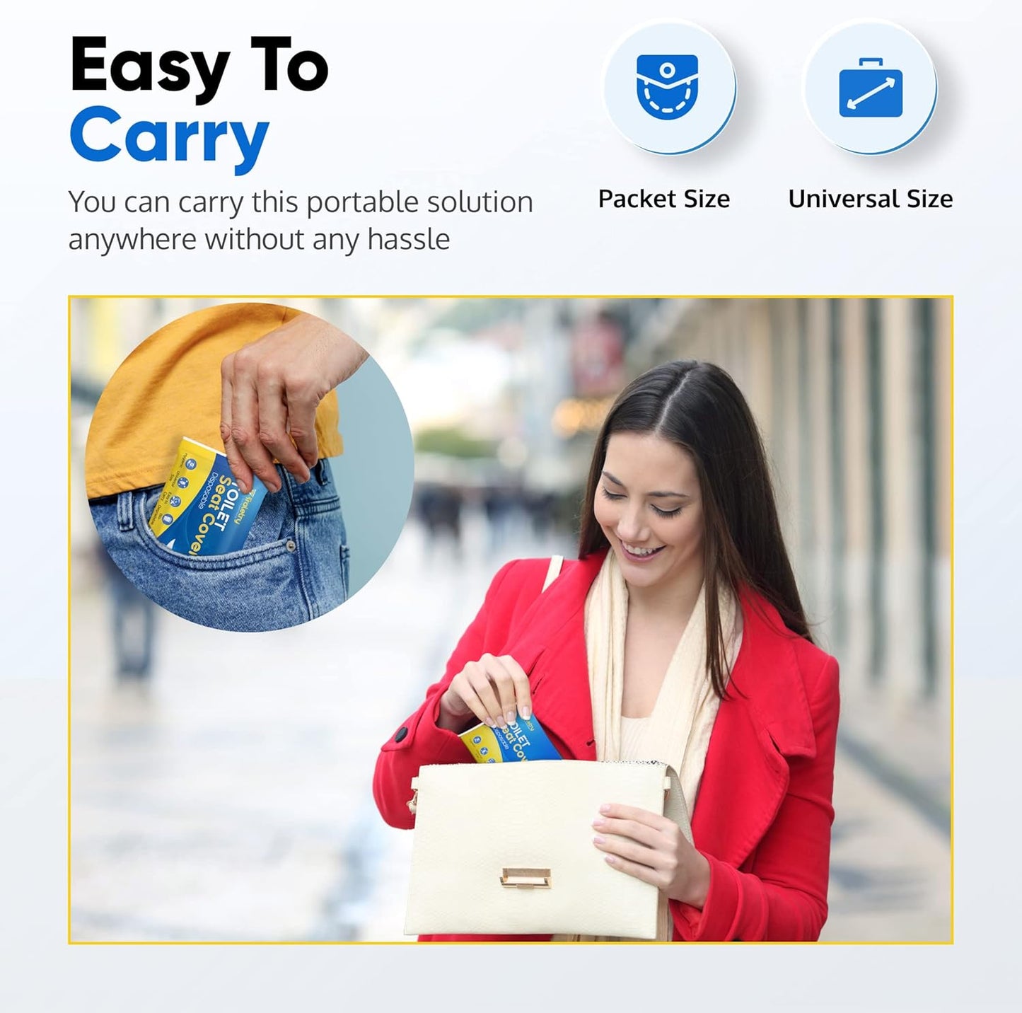 Toilet Seat Covers Disposable Flushable Travel Pack of 50 XL-Disposable Toilet Seat