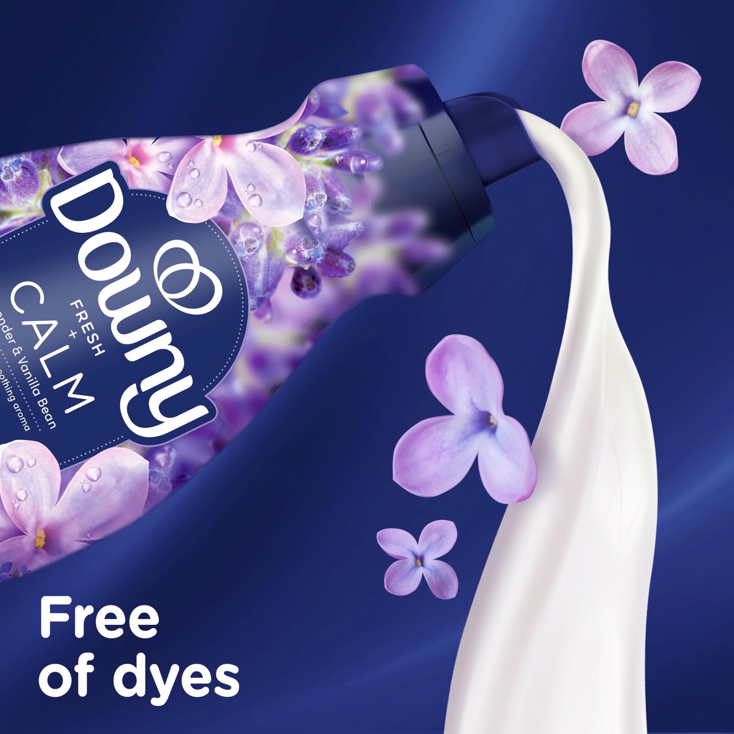 Downy Infusions CALM Liquid Fabric Softener, Soothing Lavender And Vanilla Bean, 56 Fl Oz, Fabric
