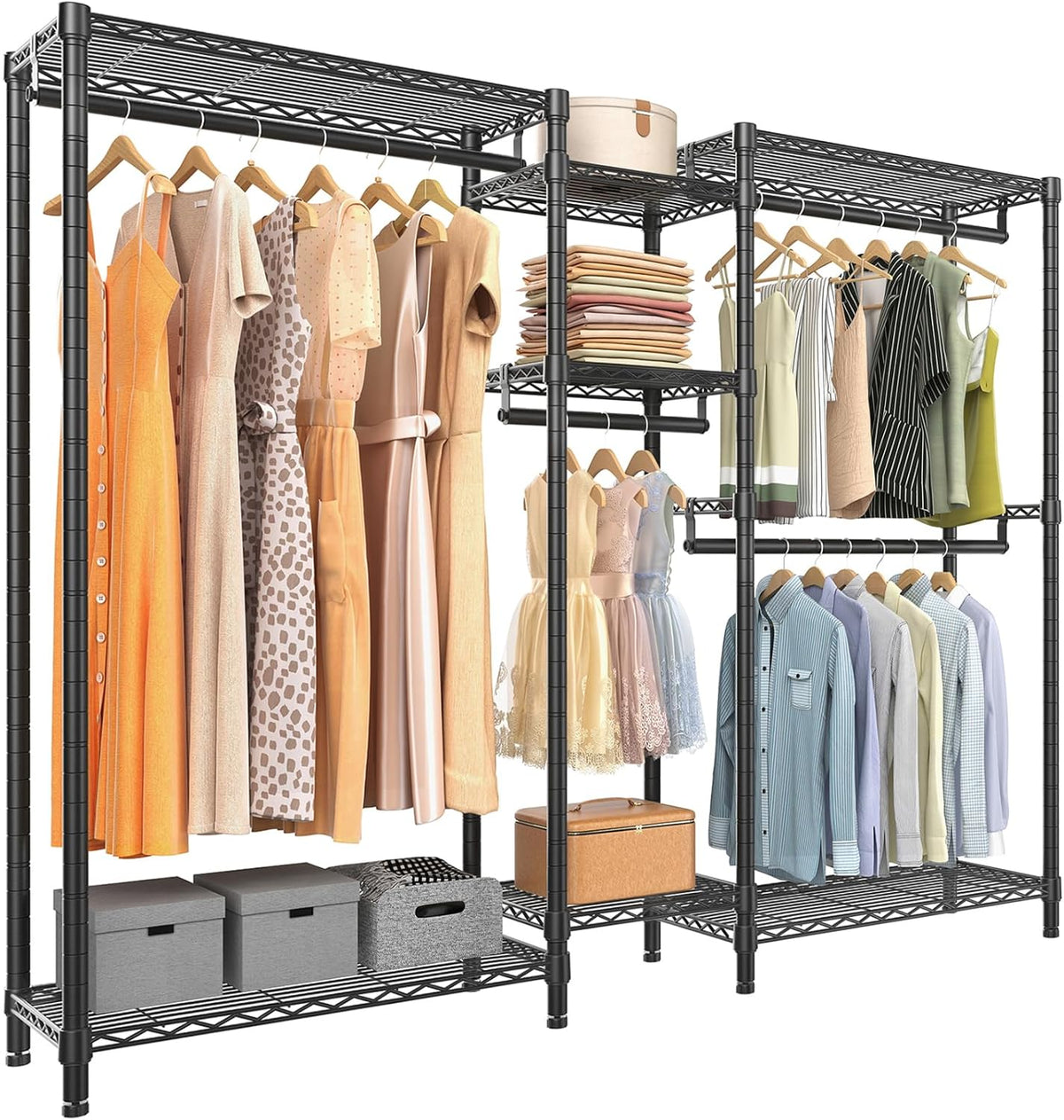 VIPEK Classic V6 Medium Wire Garment Rack Heavy Duty Clothes Rack for Hanging Clothes, Metal