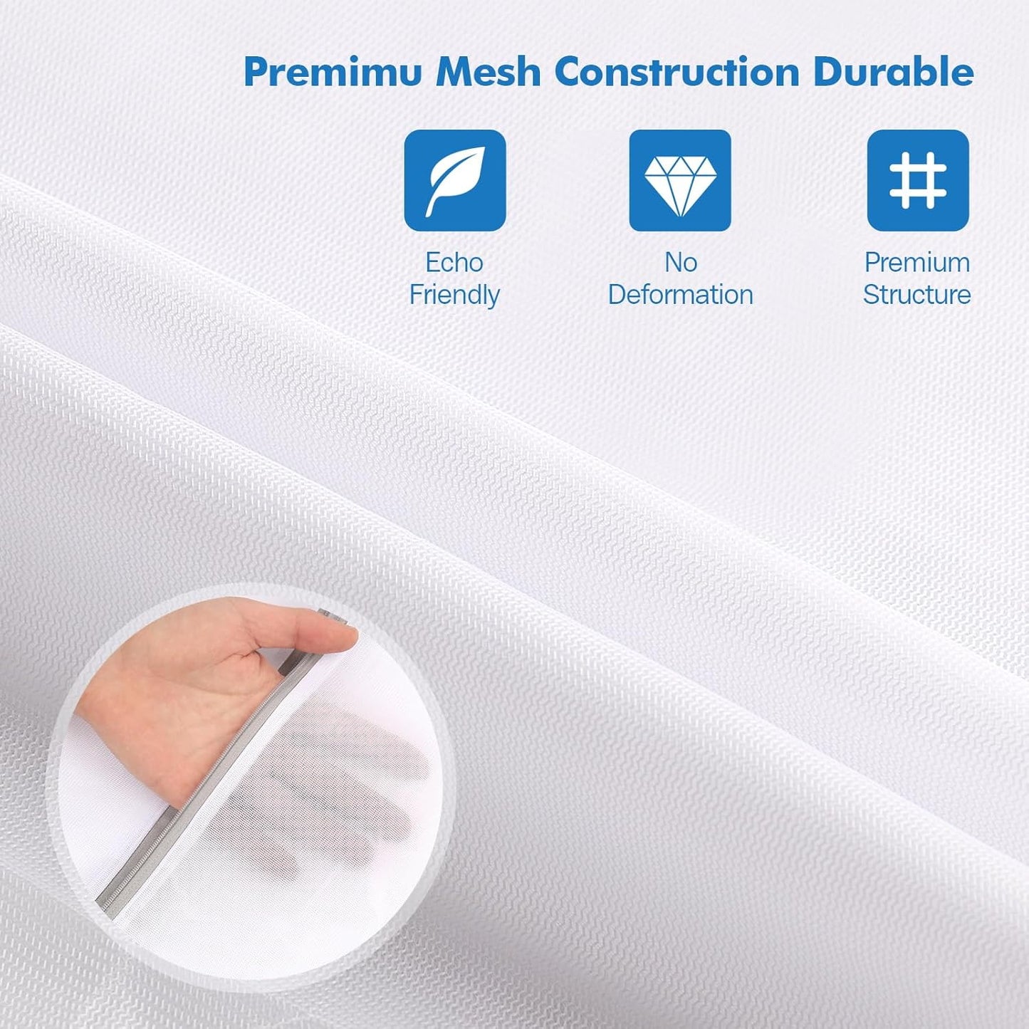 5Pcs Laundry Bags Mesh Wash Bags, Delicate Laundry Bags for Clothes, Hosiery, Underwear, Bed linen