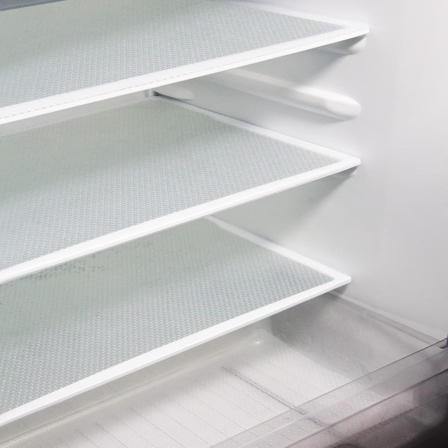 8Pcs Refrigerator Liners, Washable Fridge Liner Mats Covers Pads for Glass Shelf Cupboard Cabinet
