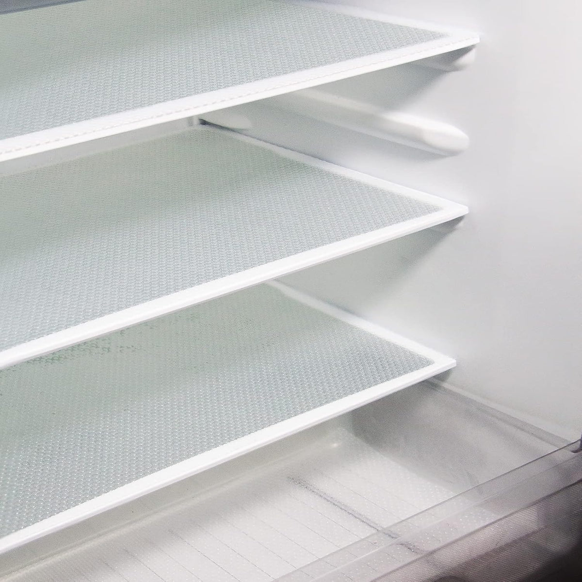 8Pcs Refrigerator Liners, Washable Fridge Liner Mats Covers Pads for Glass Shelf Cupboard Cabinet