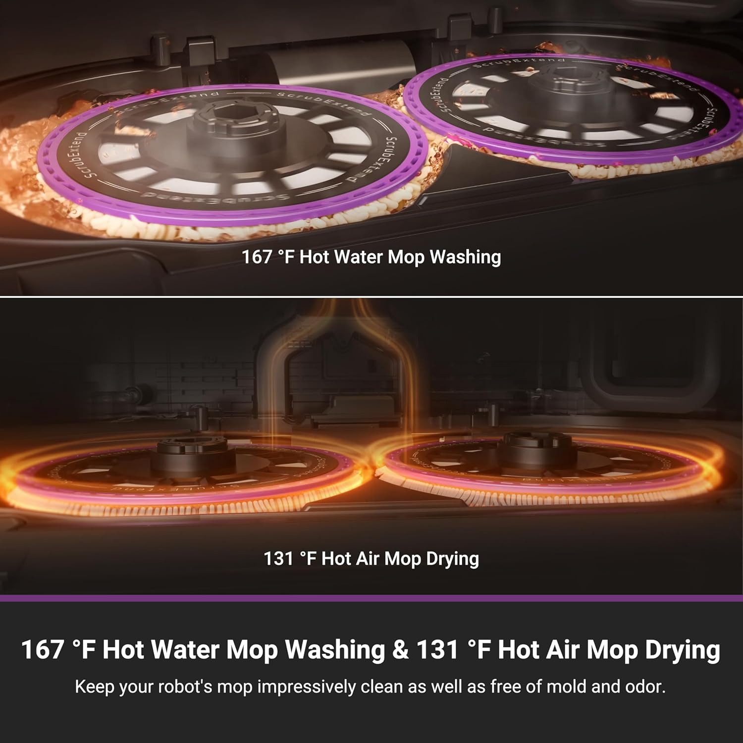 Eureka J15 Ultra Self Emptying Robot Vacuum, 19,000 Pa Suction, Flex-Arm Mop Design, 167℉Hot Water