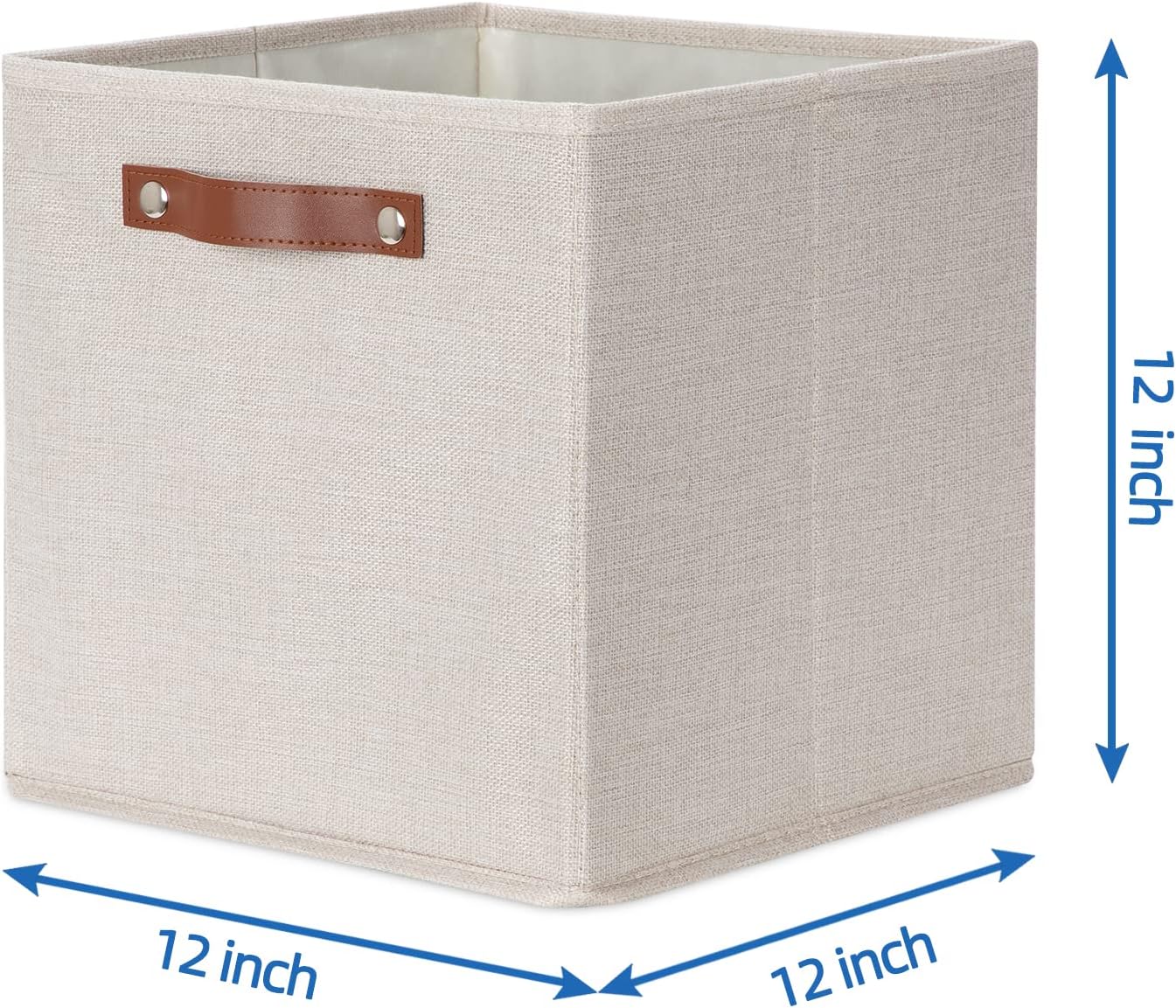 Temary Cube Storage Bins 12 Inch Storage Cubes 4PCs Fabric Organizer Bins Boxes with Handles