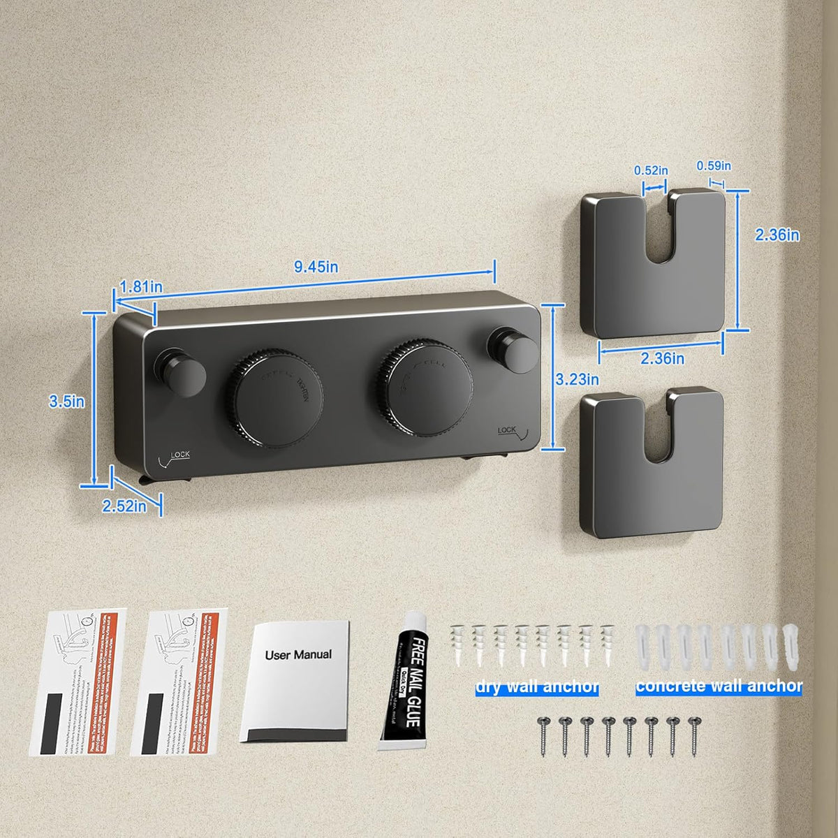 Retractable Twin Clothesline Indoor, Non-Sagging Outdoor Clothes Line Retracting Heavy Duty Clothes