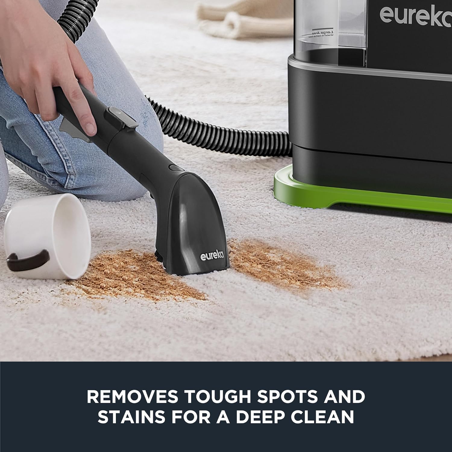 EUREKA Portable Carpet and Upholstery Cleaner, Spot Cleaner for Pets, Stain Remover for Carpet