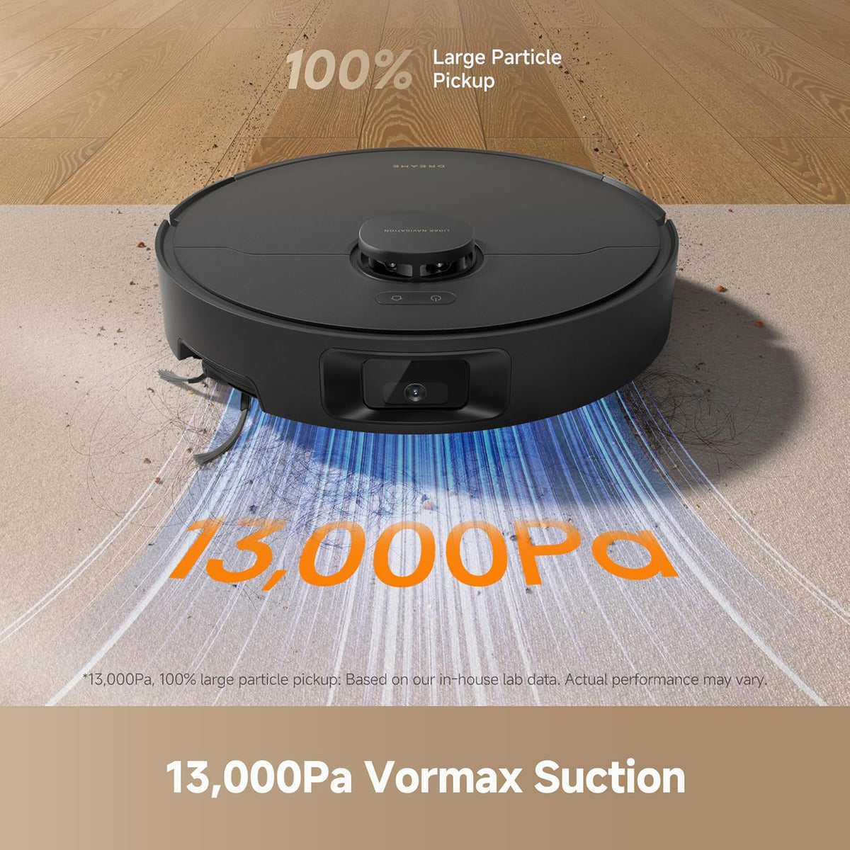 DREAME D20 Pro Plus Robot Vacuum, 13,000Pa Suction, DuoBrush for Pet Hair, Corner Cleaning, Self