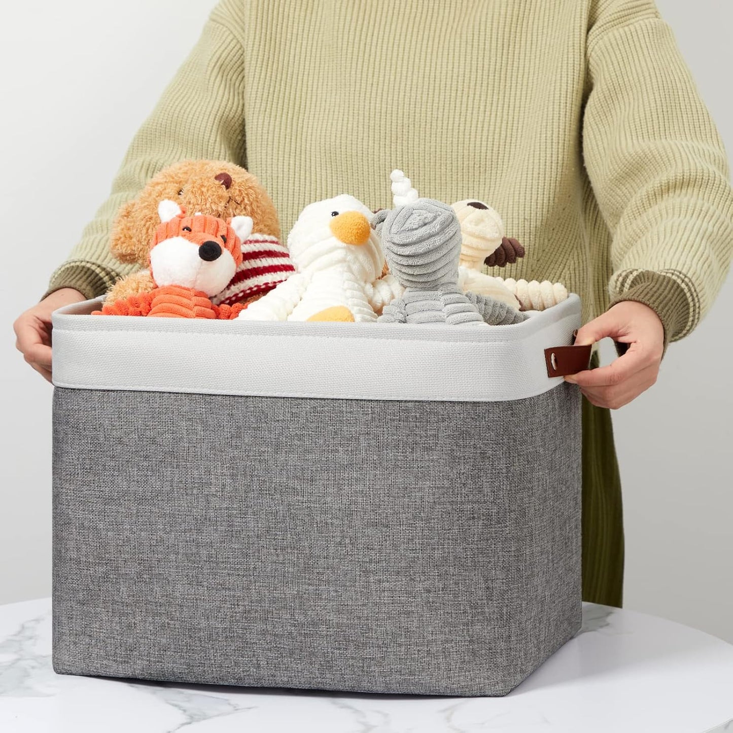 DULLEMELO Storage Baskets Large 16"x12"x12" Rectangular Storage Bins Baskets for Organizing [2