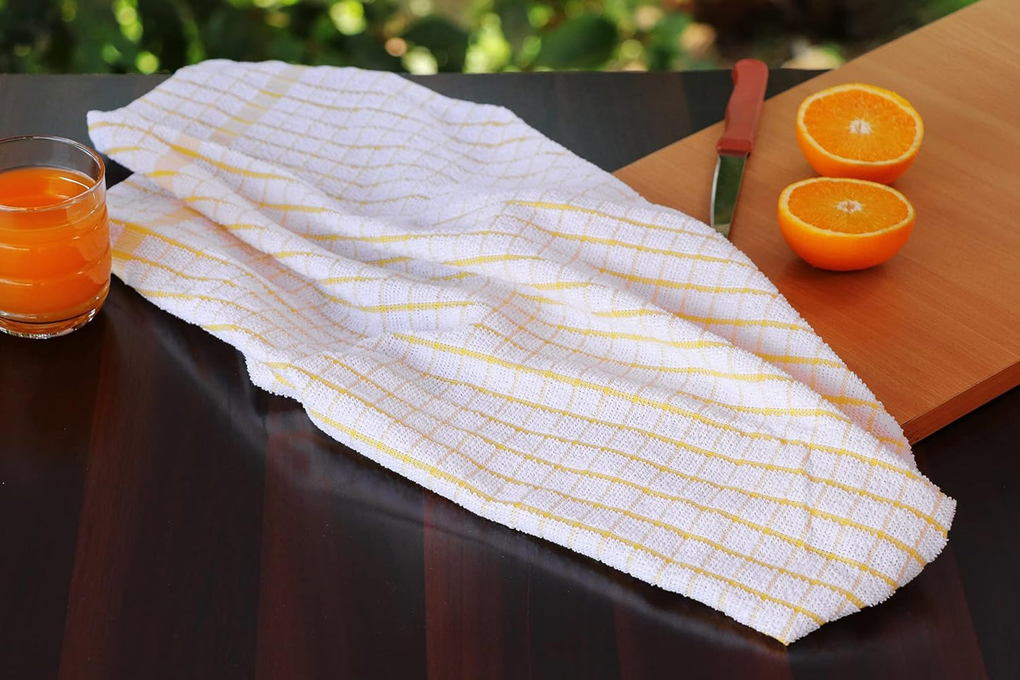 AMOUR INFINI Kitchen Towels Set of 4 - Highly Absorbent, Super Soft Terry Cotton 20x28 Inch Dish