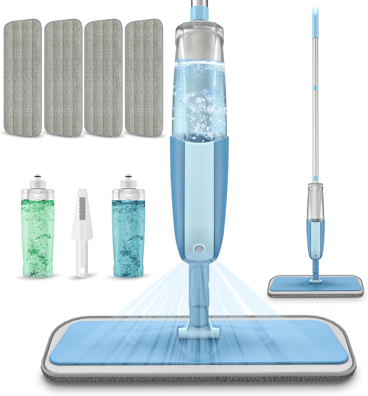 Spray Wet Mops for Hardwood Floor Cleaning - MEXERRIS Microfiber Dust Dry Mops with Spray 4