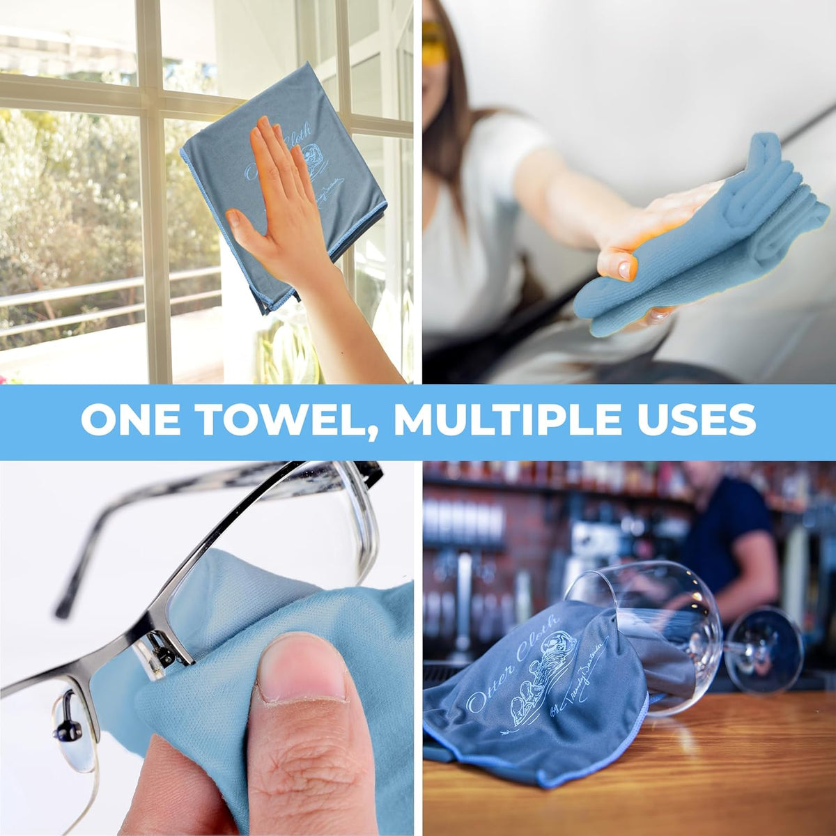 Trendy Bartender Toast to Perfection Microfiber Glass Polishing Lint-Free Cloth for Spotless Shine