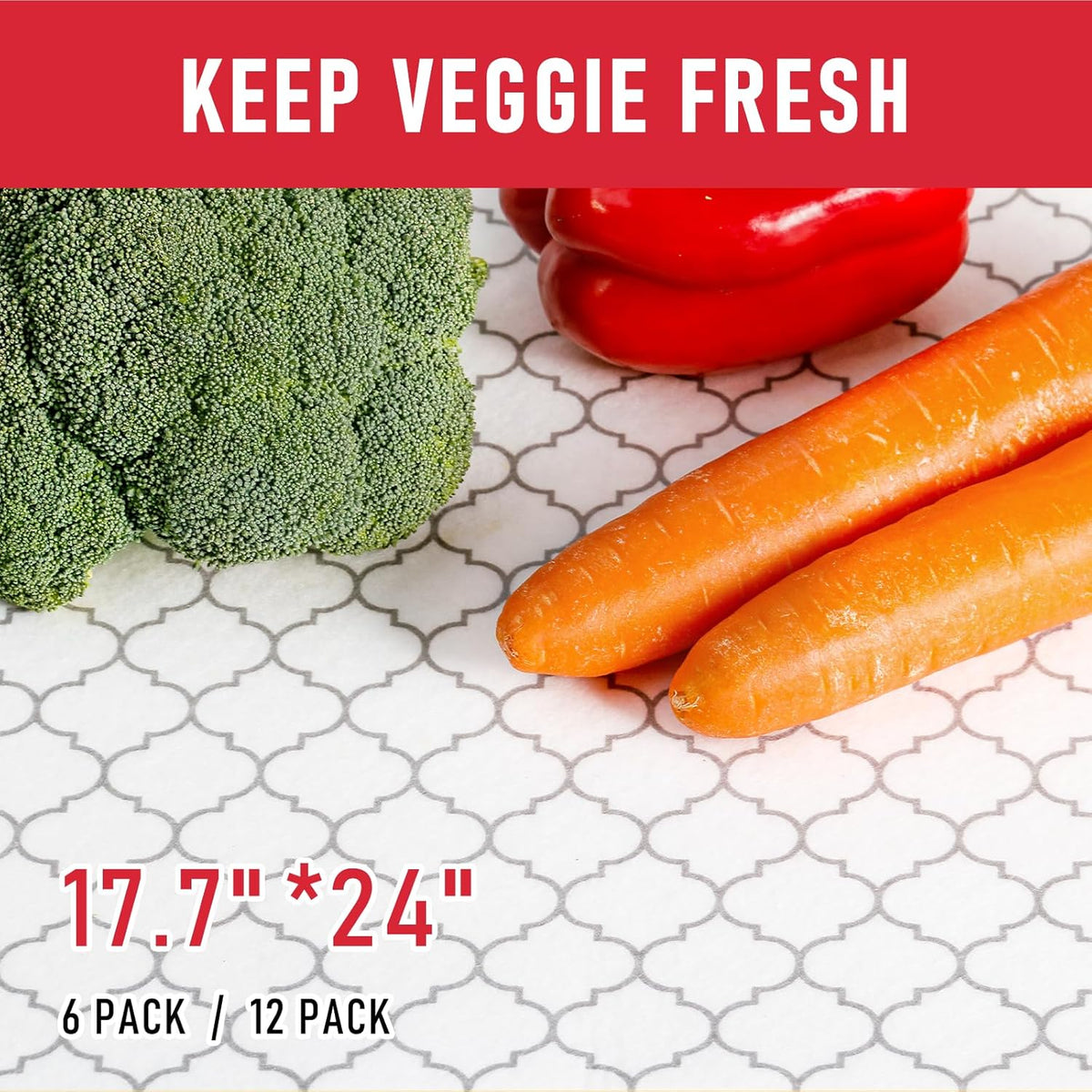 Cooyes 2 in 1 Refrigerator Liners & Fresh mats for Fridge Drawer and Glass Shelves, Absorbent Cloth