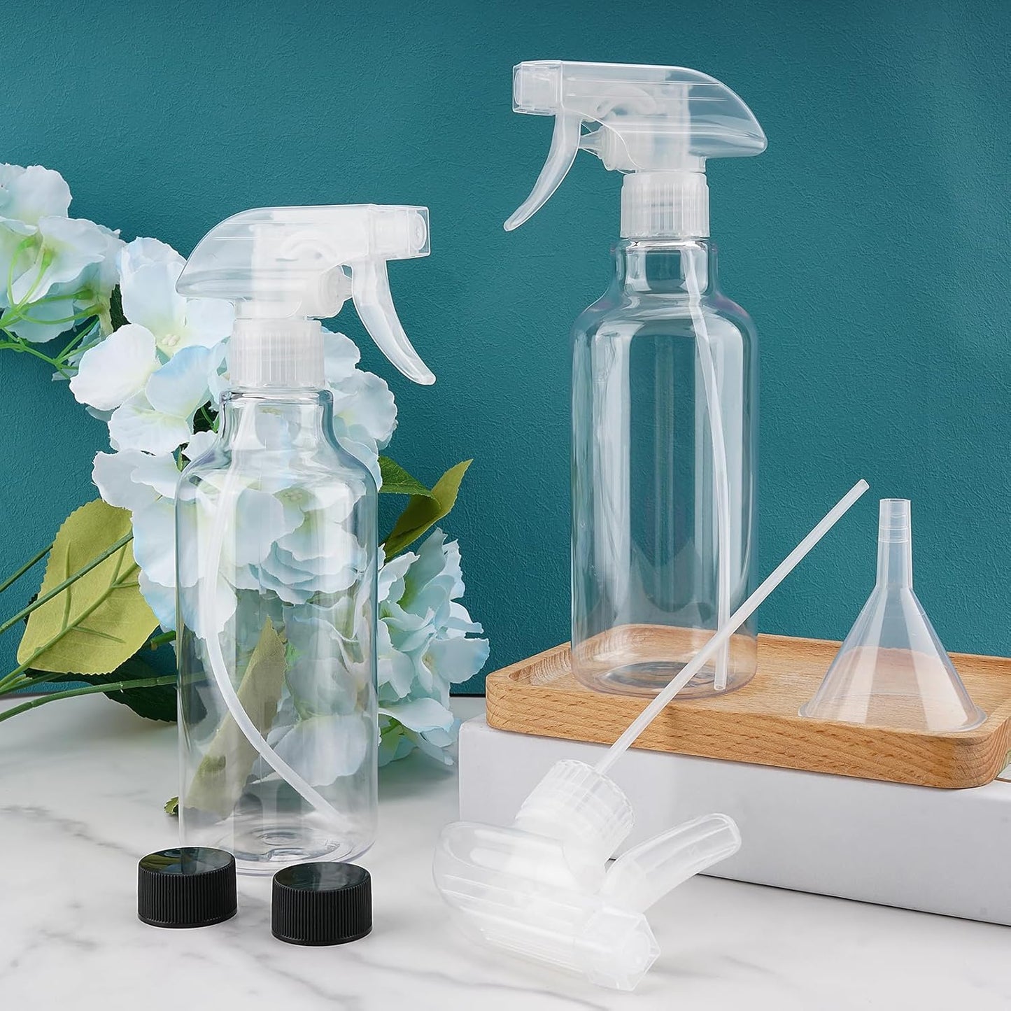 Plastic Spray Bottles Empty Spray Bottle 16.9oz/500ml 2 Pack Heavy Duty Spraying Bottles