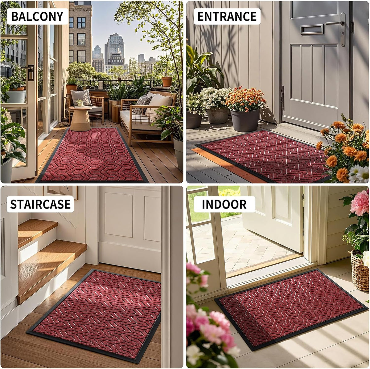 Yimobra Large Door Mat Outside Entrance 47x32, Waterproof Heavy Duty Outdoor Mats for Front Door
