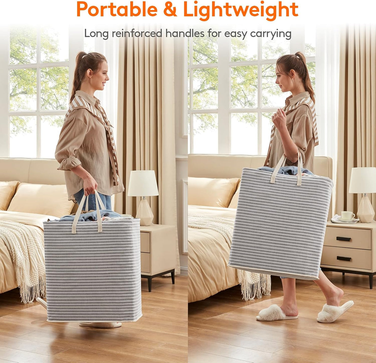 Lifewit 3 Pack Laundry Hamper Large Collapsible Laundry Baskets, Freestanding Waterproof Clothes