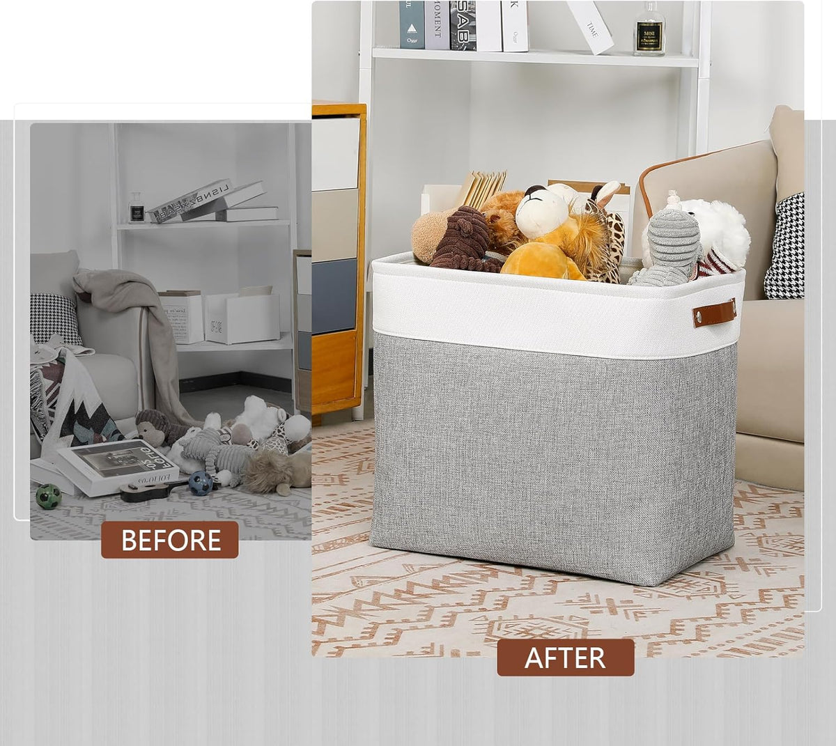 DULLEMELO Extra Large Storage Baskets, Fabric Storage Bins for Organizing Shelves Nursery Toys