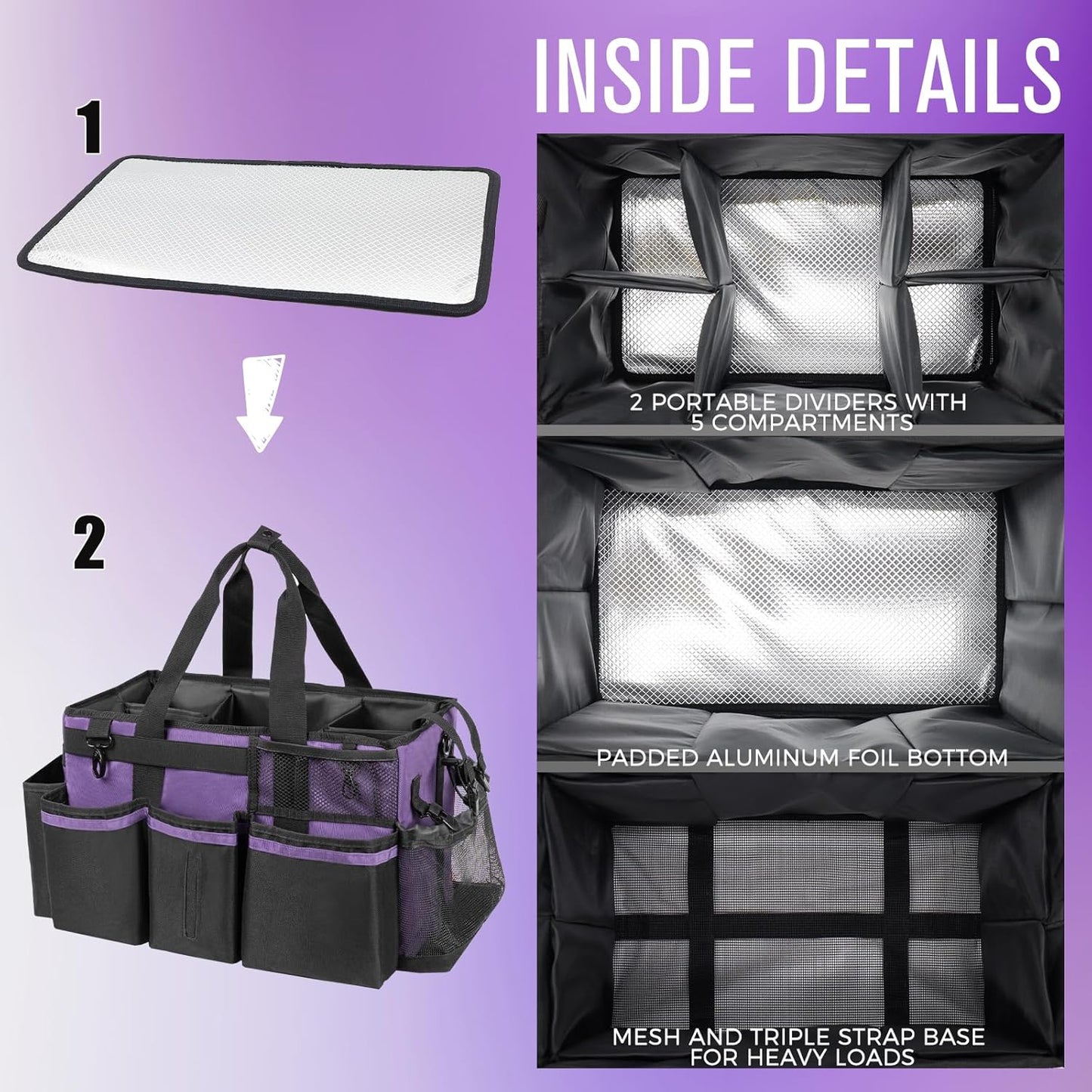 Wearable Cleaning Caddy, Cleaning Caddy Supplies Organizer with Handle & Shoulder Straps for