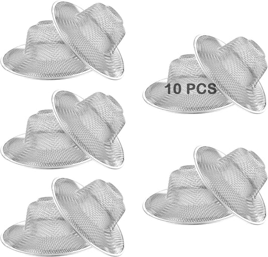 10Pcs Metal Mesh Kitchen Sink Strainer, 4.41" Stainless Steel Slop Basket Filter Trap Kitchen Sink