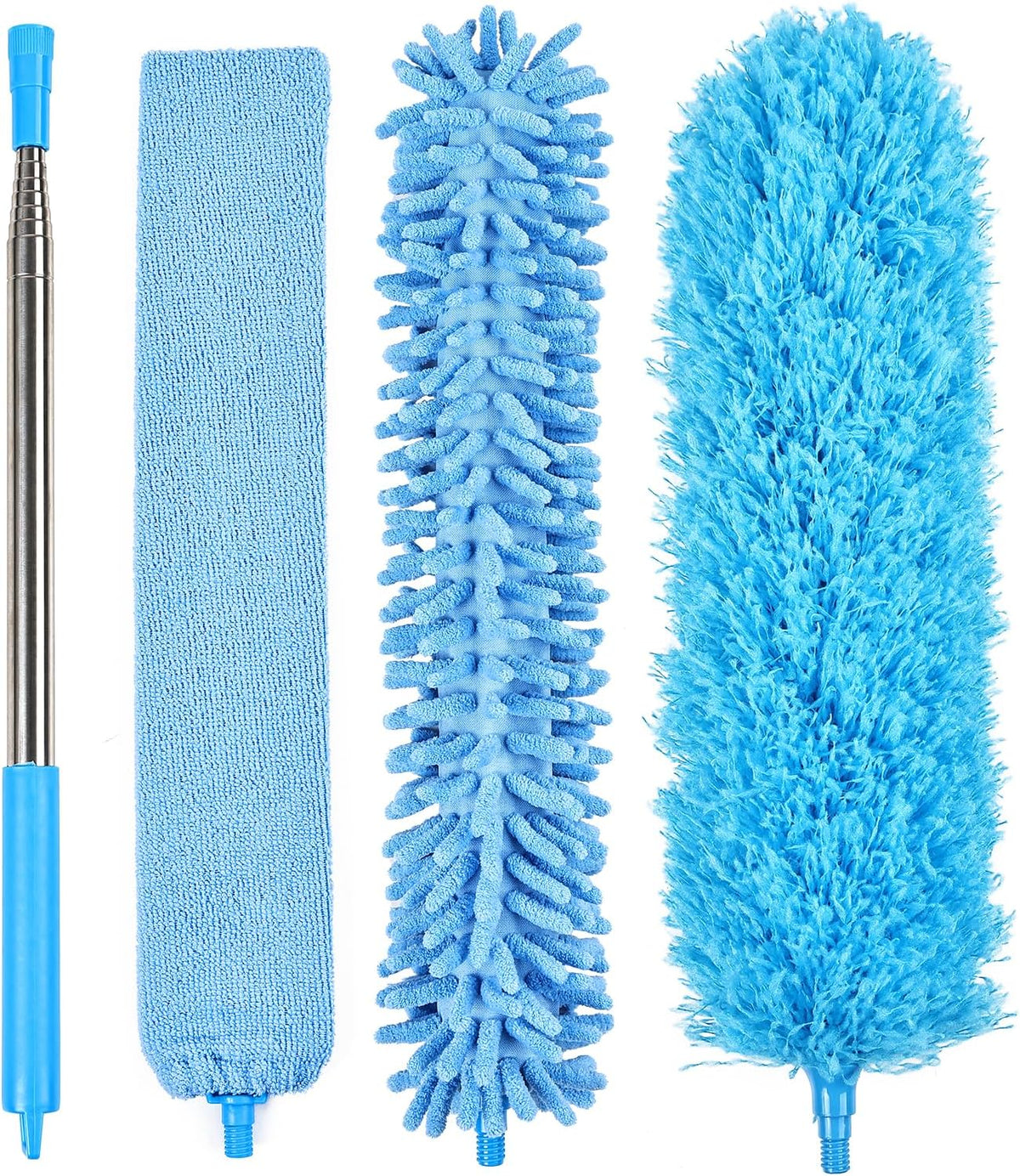 4PCS Microfiber Duster Kit, 3 in 1 Microfiber Dusters Retractable Gap Dust Cleaner and Chenille