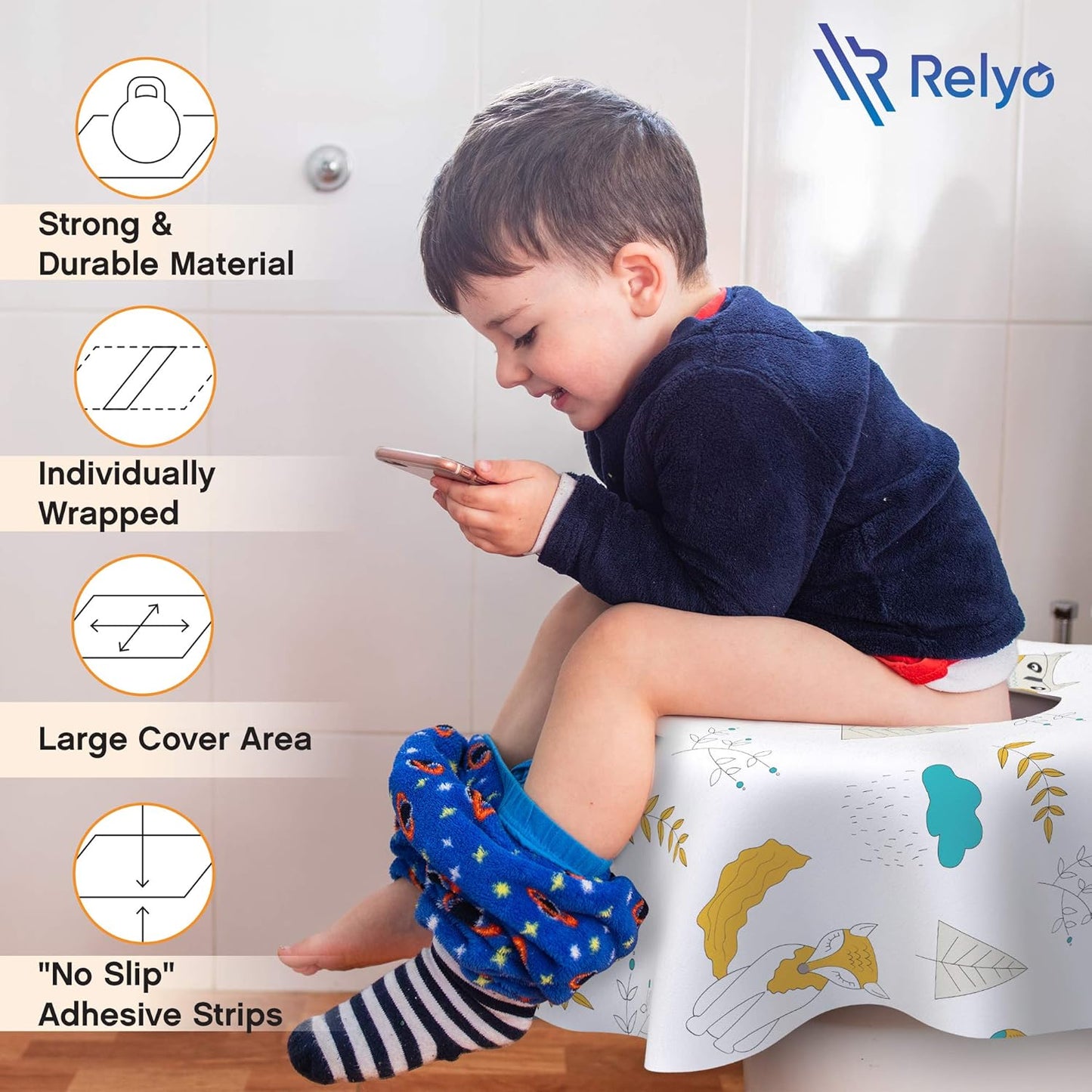 Toilet Seat Covers Disposable - 20 Pack - Waterproof, Ideal for Kids and Adults – Extra Large
