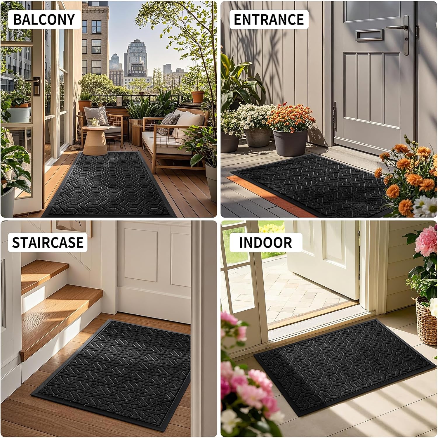 Yimobra Large Door Mat Outside Entrance 36x24, Waterproof Heavy Duty Outdoor Mats for Front Door