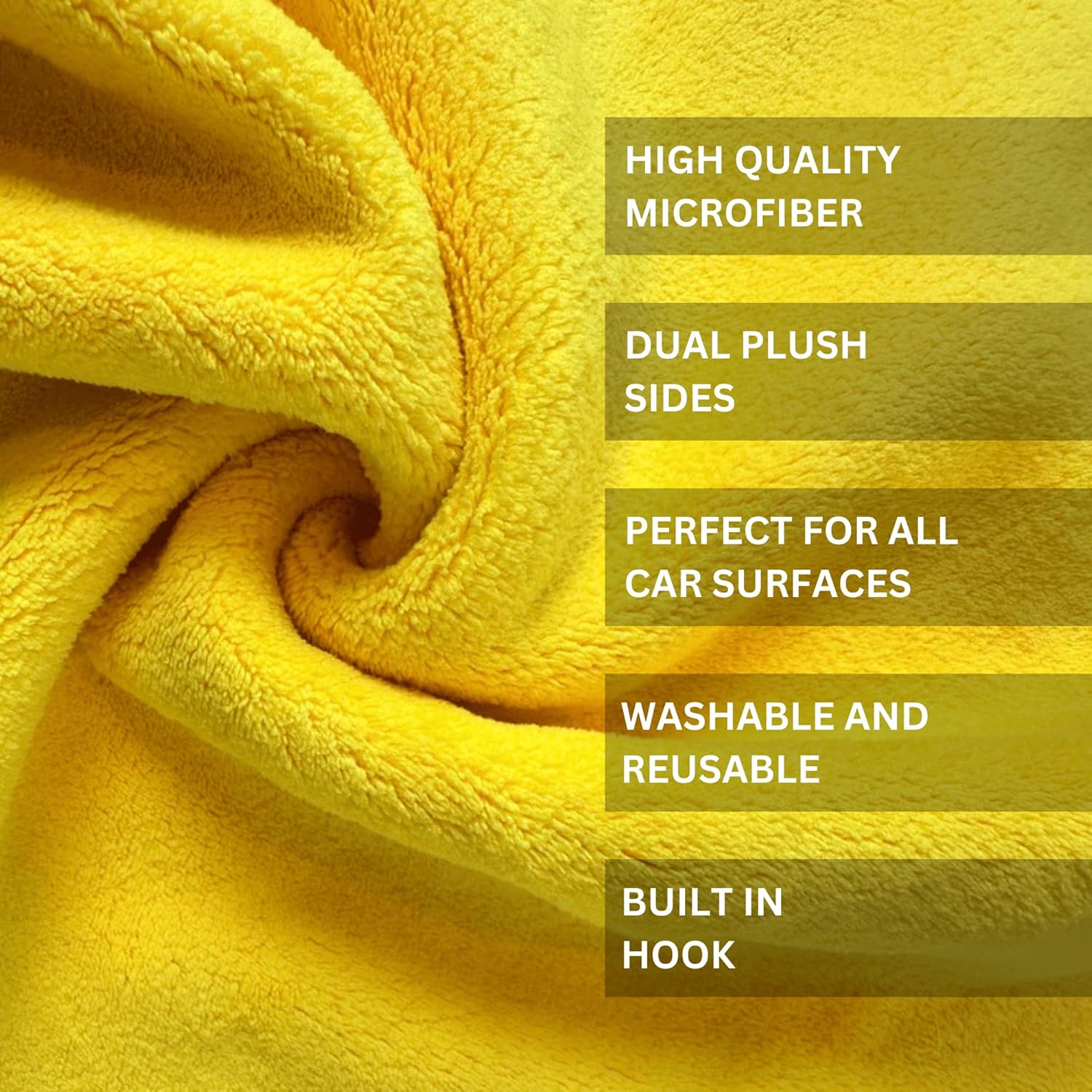 The Pro Stuff® Microfiber Towels for Cars, 600 GSM, Super Soft Drying Towels for Cars, Dual-Sided