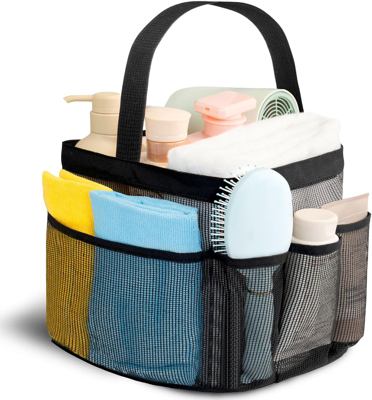 Mesh Shower Caddy Portable for College Dorm Room Essentials for Girls with 9 Pockets,Large-Capacity