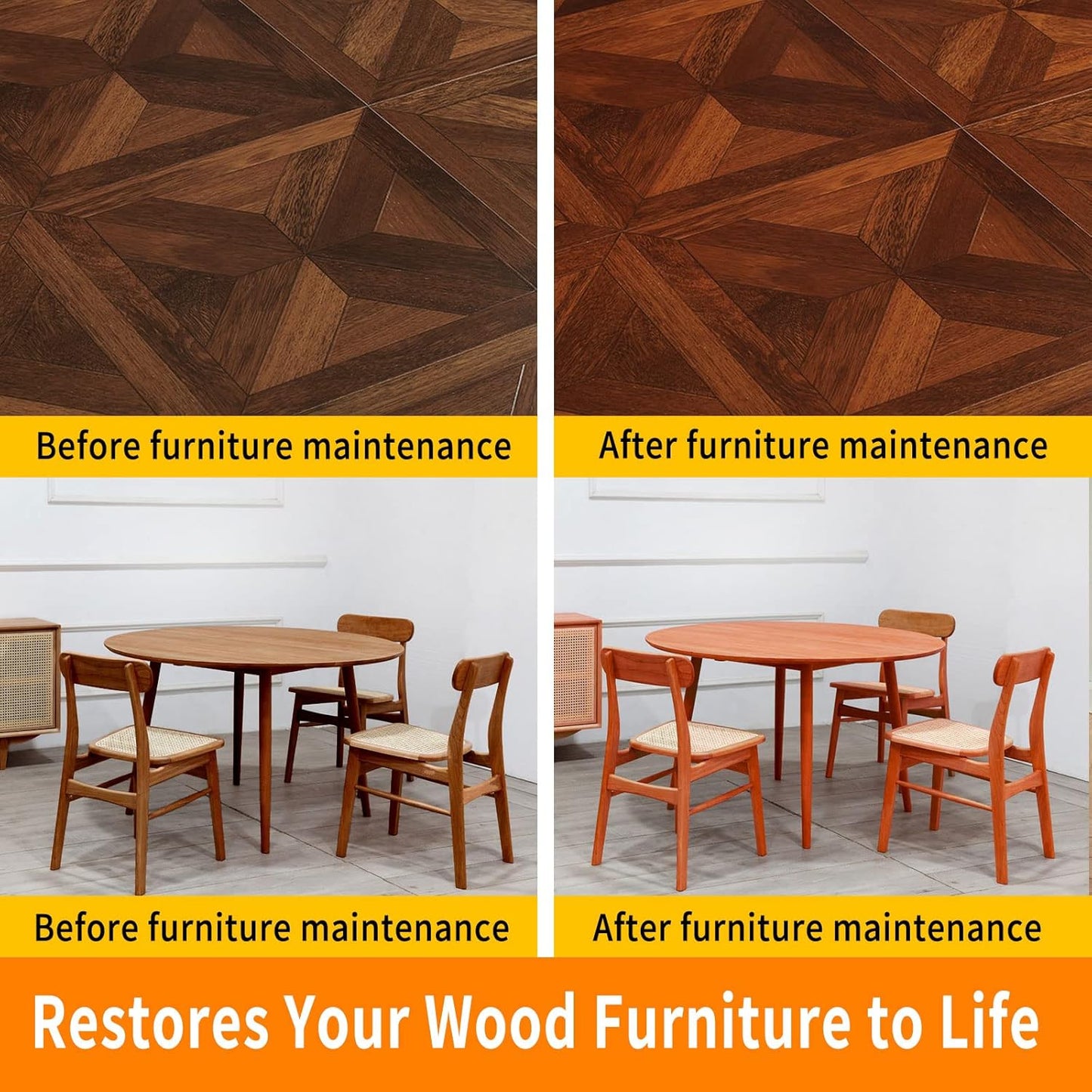 PIPIHUA Beeswax Polish and Conditioner for Wood Furniture - Waterproof & Restorer Wood Wax