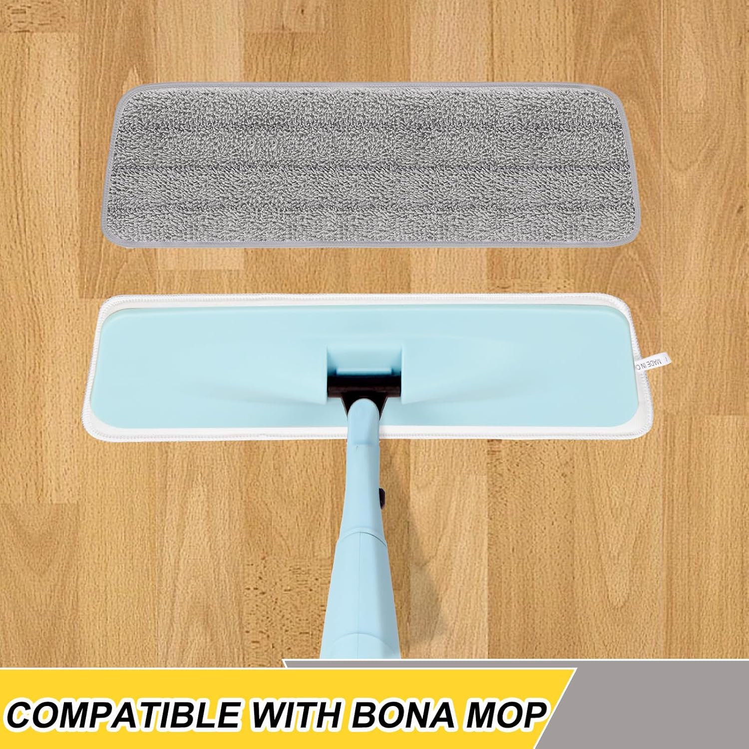 16.5 inch Reusable Mop Pads Microfiber Spray Mop Replacement Heads for Wet/Dry Mops Compatible with