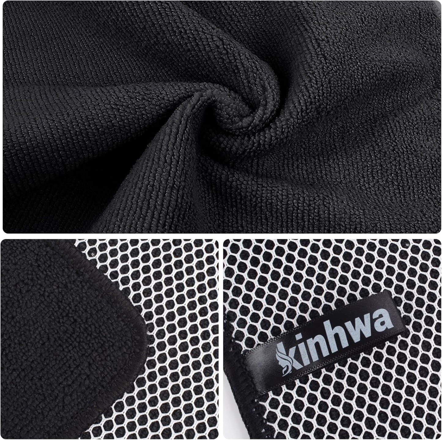 KinHwa Kitchen Washcloths for Dishes Absorbent Microfiber Dish Cloths Quick Dry Dish Rags with Poly
