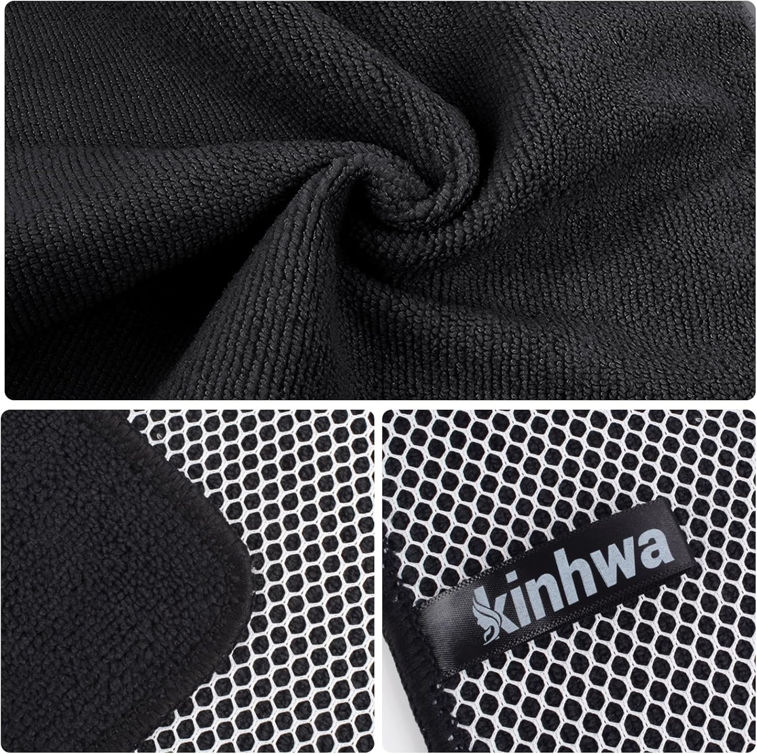 KinHwa Kitchen Washcloths for Dishes Absorbent Microfiber Dish Cloths Quick Dry Dish Rags with Poly