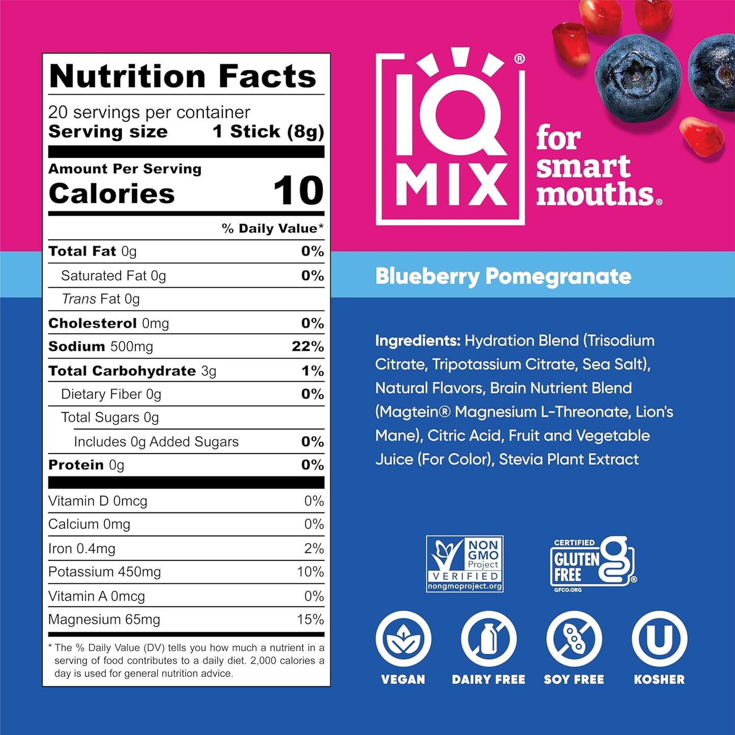 IQMIX Hydration Electrolyte Powder – 4-in-1 Formula for Hydration, Mental Clarity, Mood and
