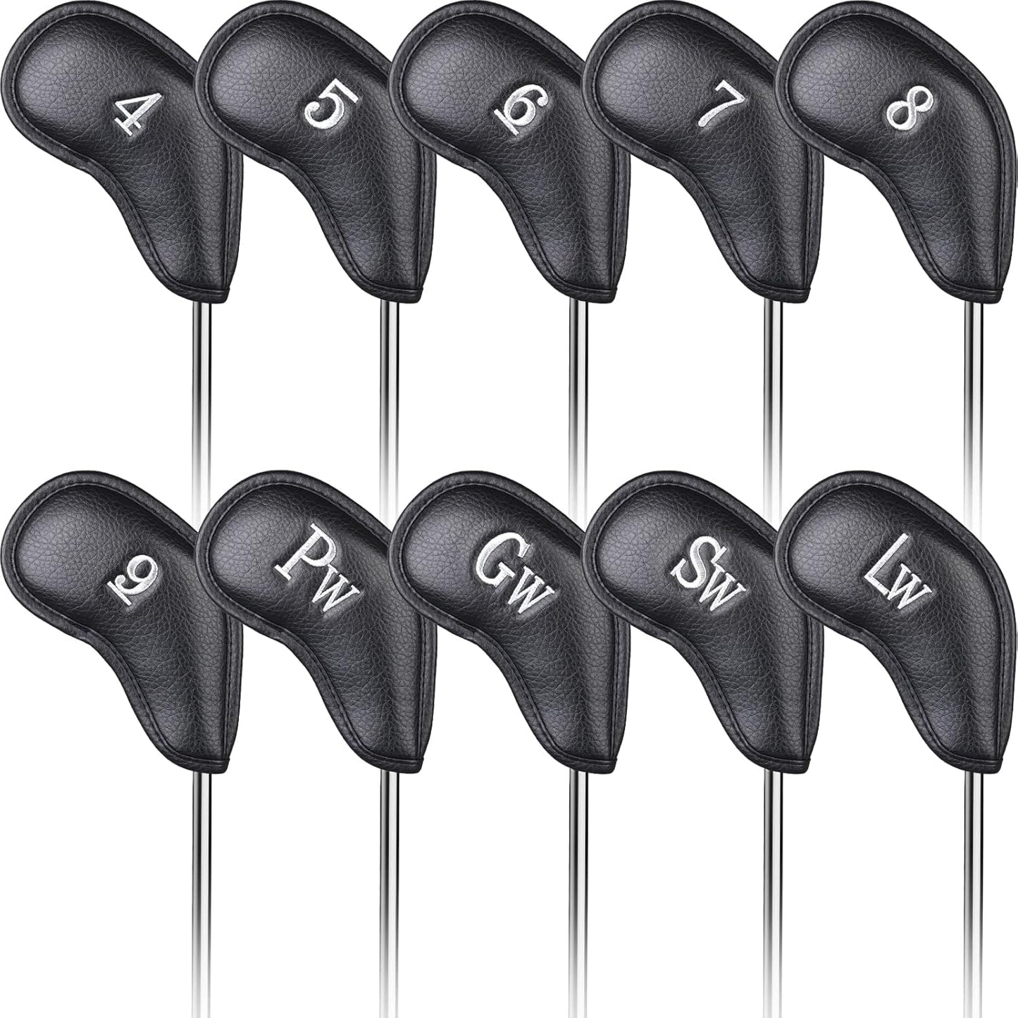 CRAFTSMAN GOLF 12pcs or 1pc Thick Synthetic Leather Golf Iron Head Covers Set Headcover Fit All