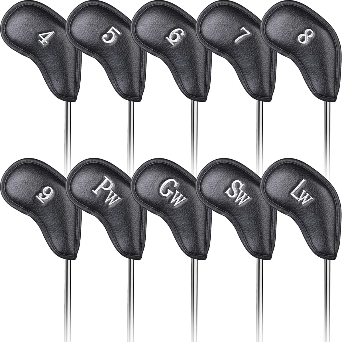 CRAFTSMAN GOLF 12pcs or 1pc Thick Synthetic Leather Golf Iron Head Covers Set Headcover Fit All