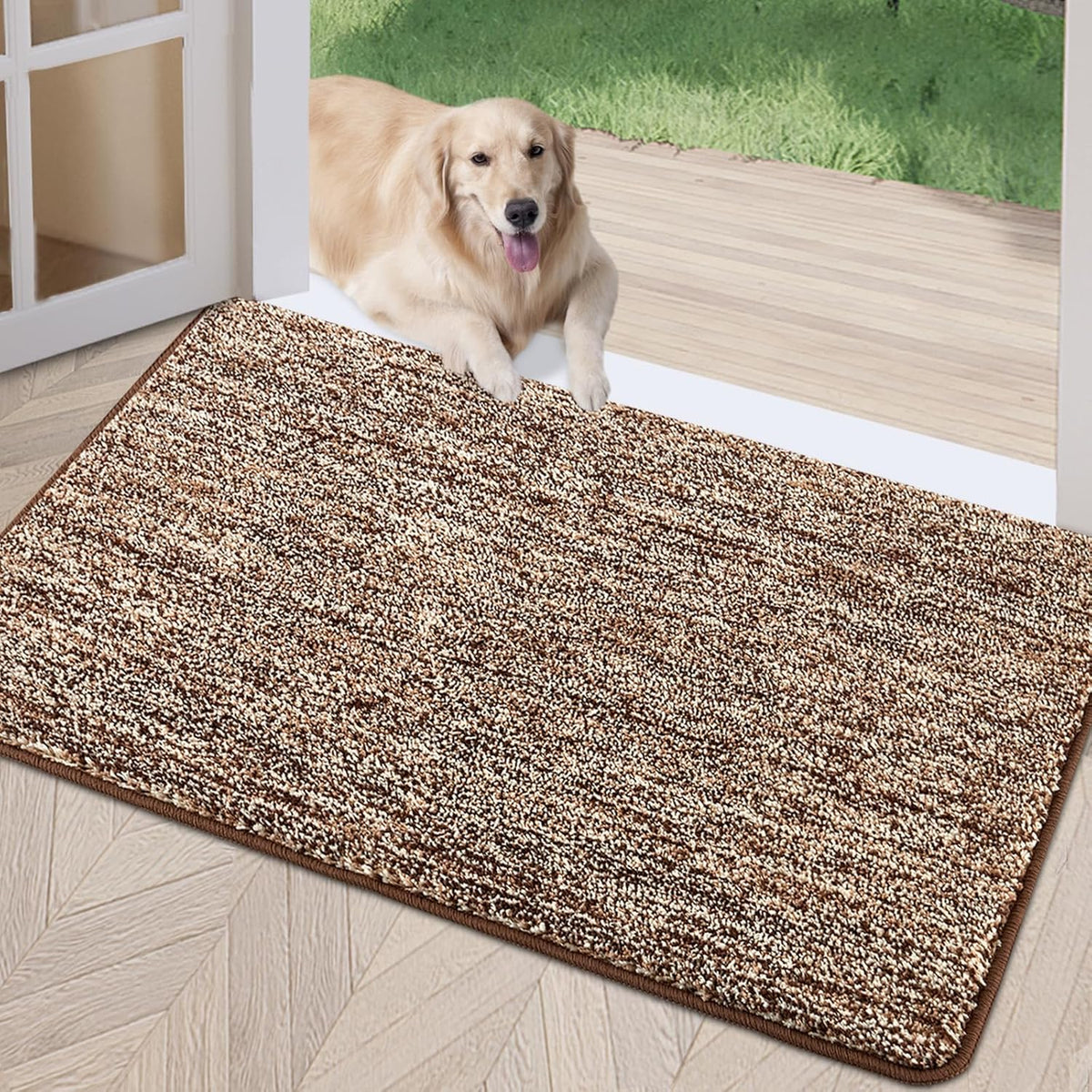 REFETONE Indoor Doormat, Front Door Mat 36"x59" Absorbent Rubber Backing Non Slip Door Mats