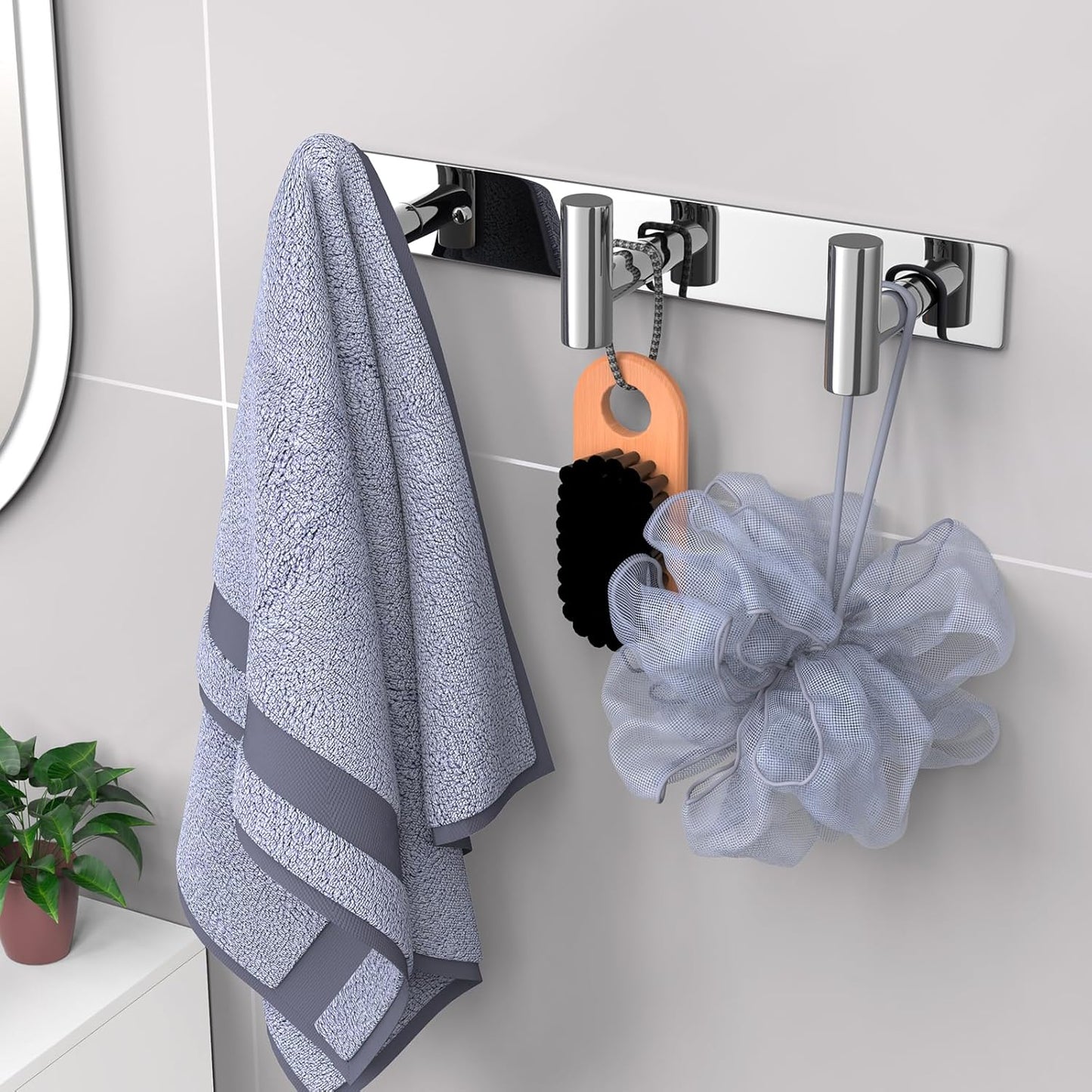 VAEHOLD Hat and Coat Wall Mount Rack - Hooks for Robes, Bags, Keys, and Towels - Bathroom Towel