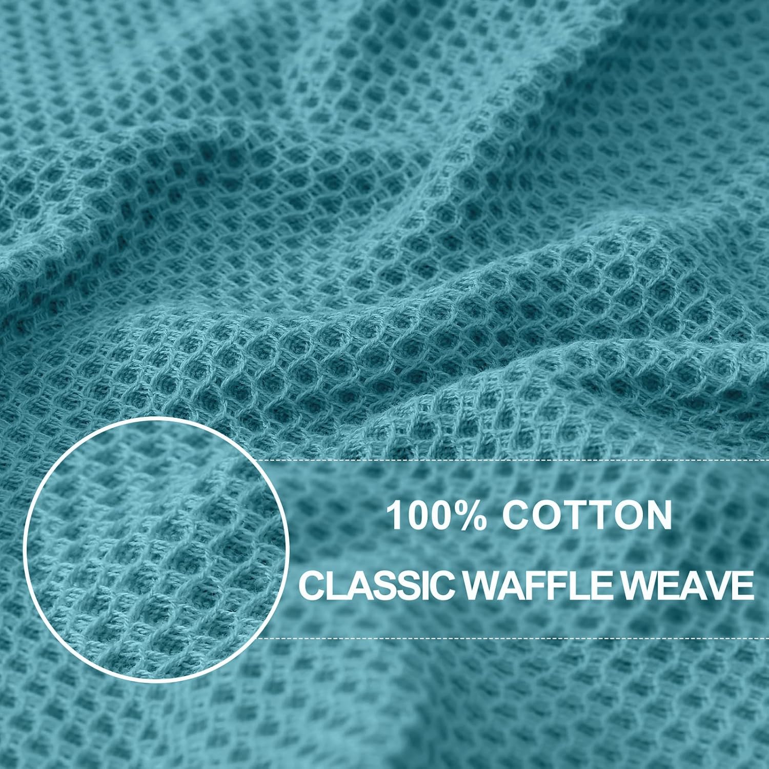 Homaxy 100% Cotton Waffle Weave Kitchen Dish Towels, Ultra Soft Absorbent Quick Drying Cleaning