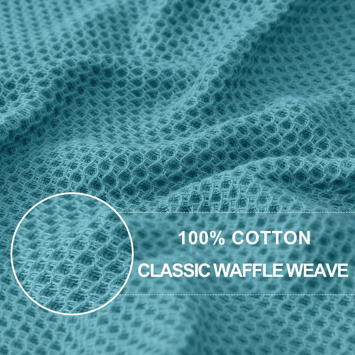 Homaxy 100% Cotton Waffle Weave Kitchen Dish Towels, Ultra Soft Absorbent Quick Drying Cleaning
