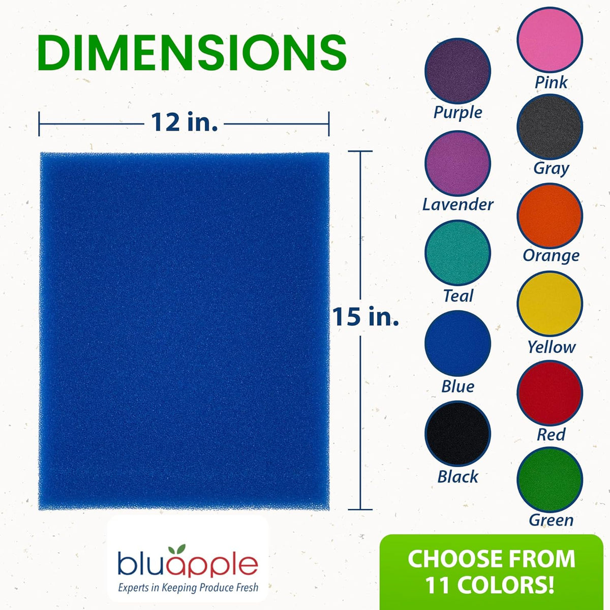 Bluapple FreshMats, Refrigerator Bin Liner, Fridge Drawer Mats, Crisper Life Extender Liner Keeps