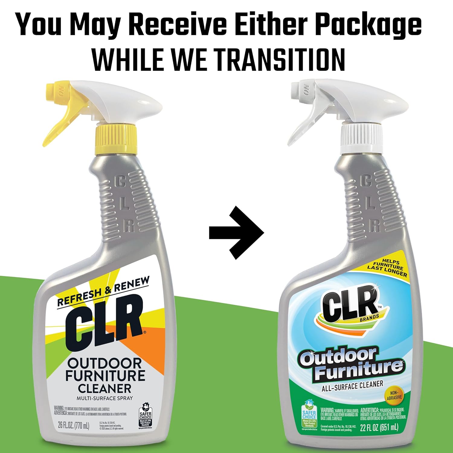 CLR Brands Outdoor Furniture Cleaner, 26 oz. Spray Bottle, Cleans Outdoor Surfaces, Remove Dirt and