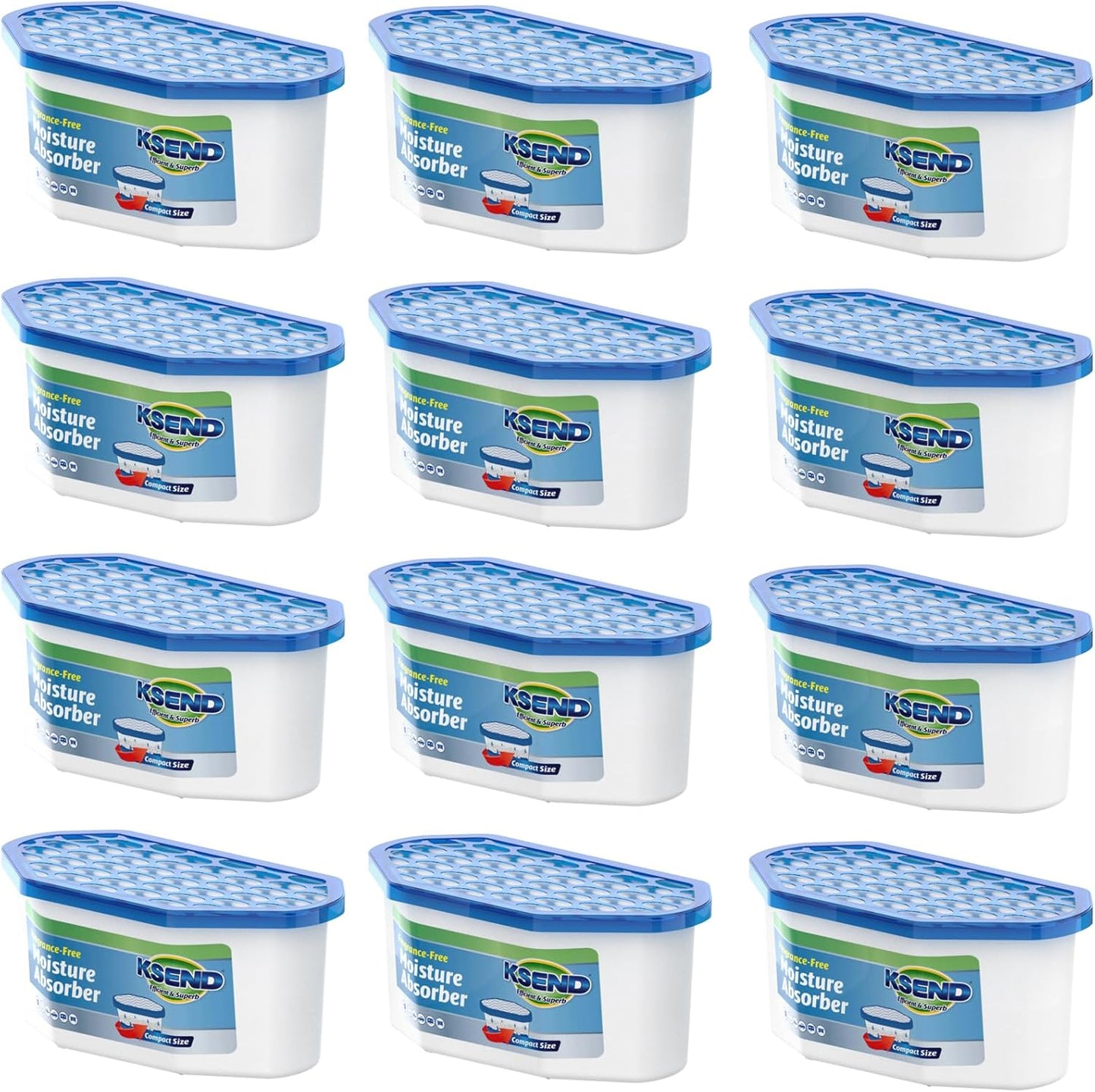 Moisture Absorbers, 12 Pack, Compact Dehumidifier for Closet, Efficient Humidity Absorber Boxes