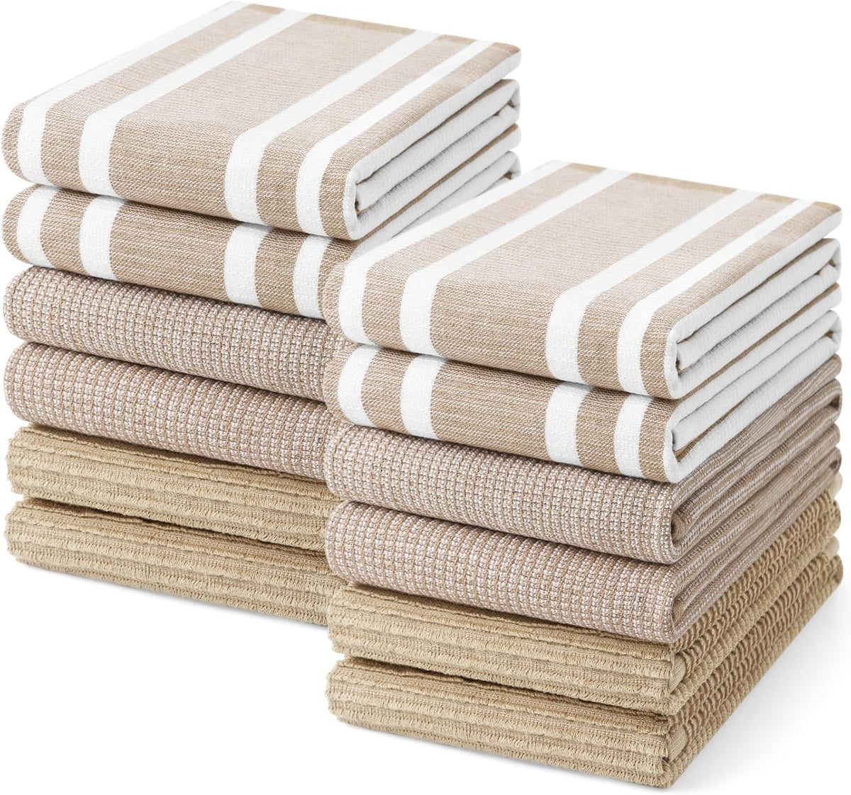 Homaxy Premium Kitchen Towels(18”x 28”, 12 Pack), Large Cotton 380 GSM Kitchen Hand Towels, Soft