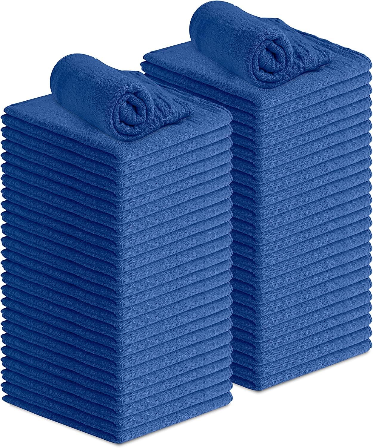 Avalon Towels Cotton Shop Rags – (Pack of 50) Size 12x14 Inches Cleaning Rags – Absorbent Shop