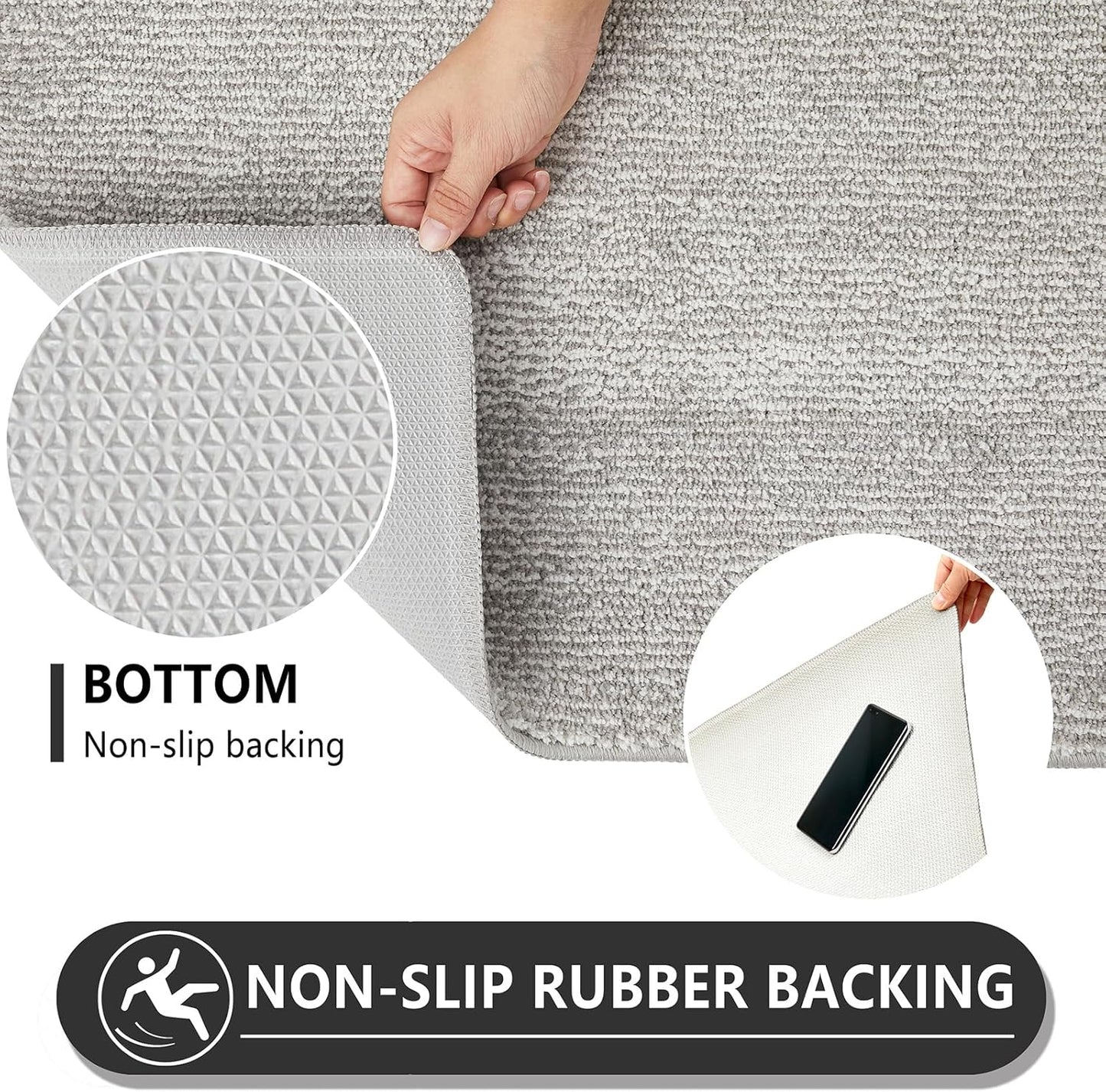 REFETONE Indoor Doormat, Front Door Mat 20"x32" Absorbent Rubber Backing Non Slip Back Door Mats