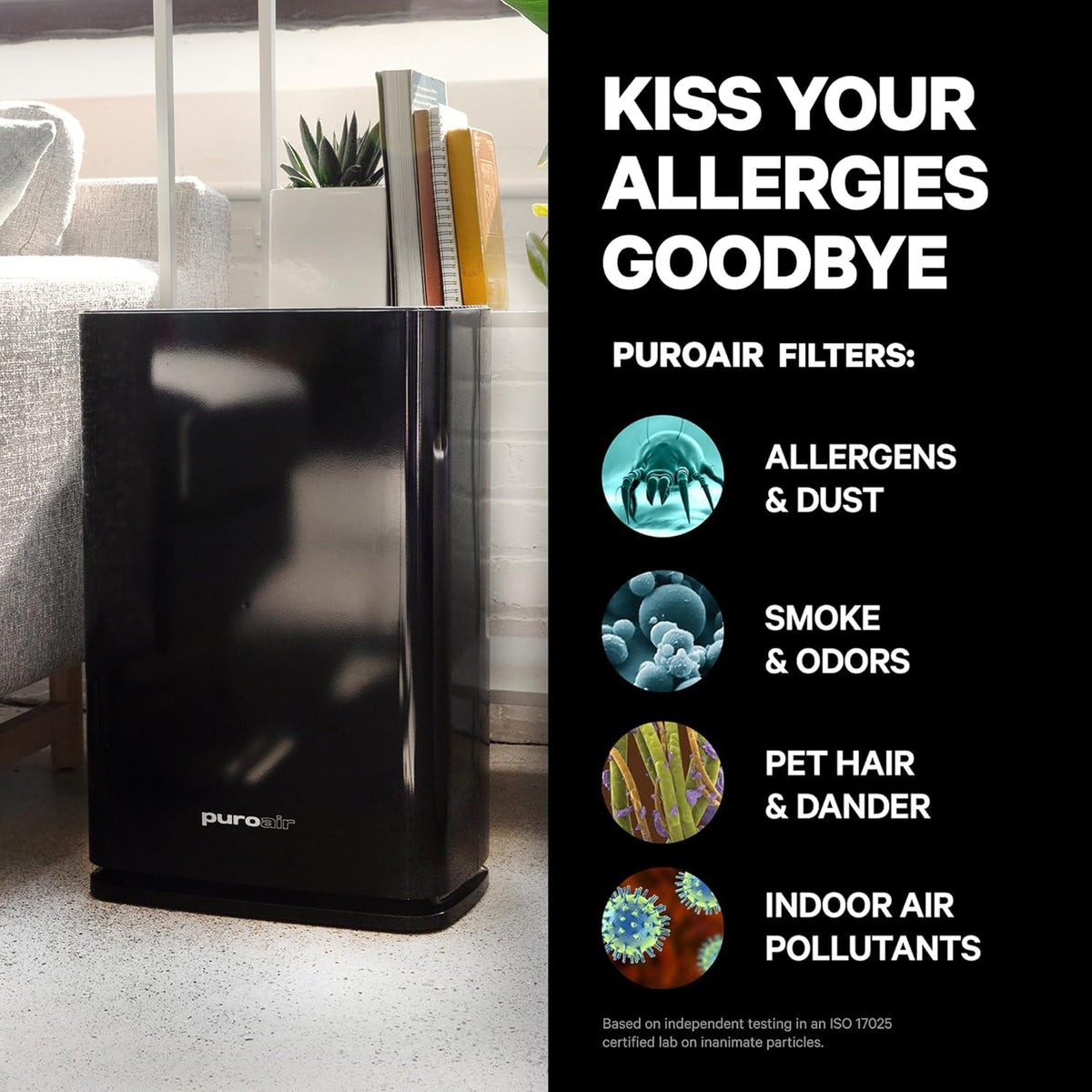 PuroAir 400 HEPA Air Purifier for Home Large Rooms - Covers 2,000 Sq Ft - Filters Up To 99.9% of