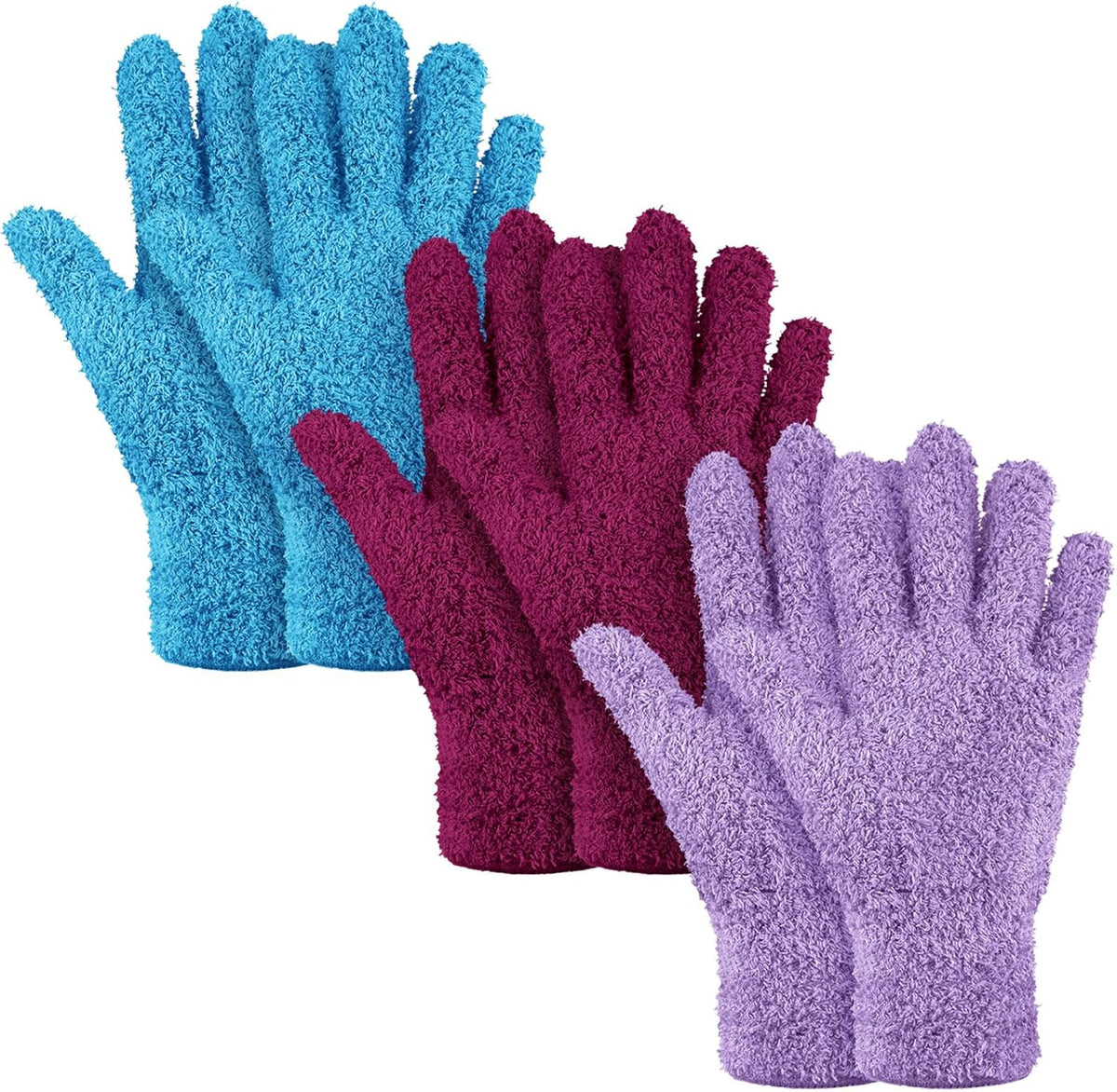 Patelai 3 Pairs Microfiber Plant Dusting Gloves Leaf Cleaning Gloves for Indoor Plants, Blinds