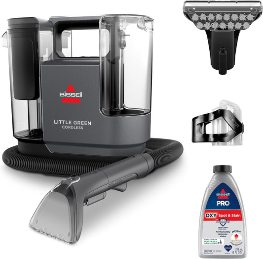 BISSELL Little Green Cordless Portable Deep Cleaner with 25V Lithium-Ion Battery & Battery-Boost