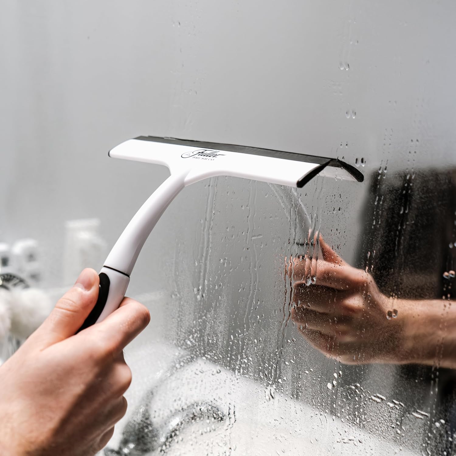 Fuller Brush Easy Grip Handheld Squeegee - for Shower Walls, Doors, Tub Surfaces, Windows, Mirrors