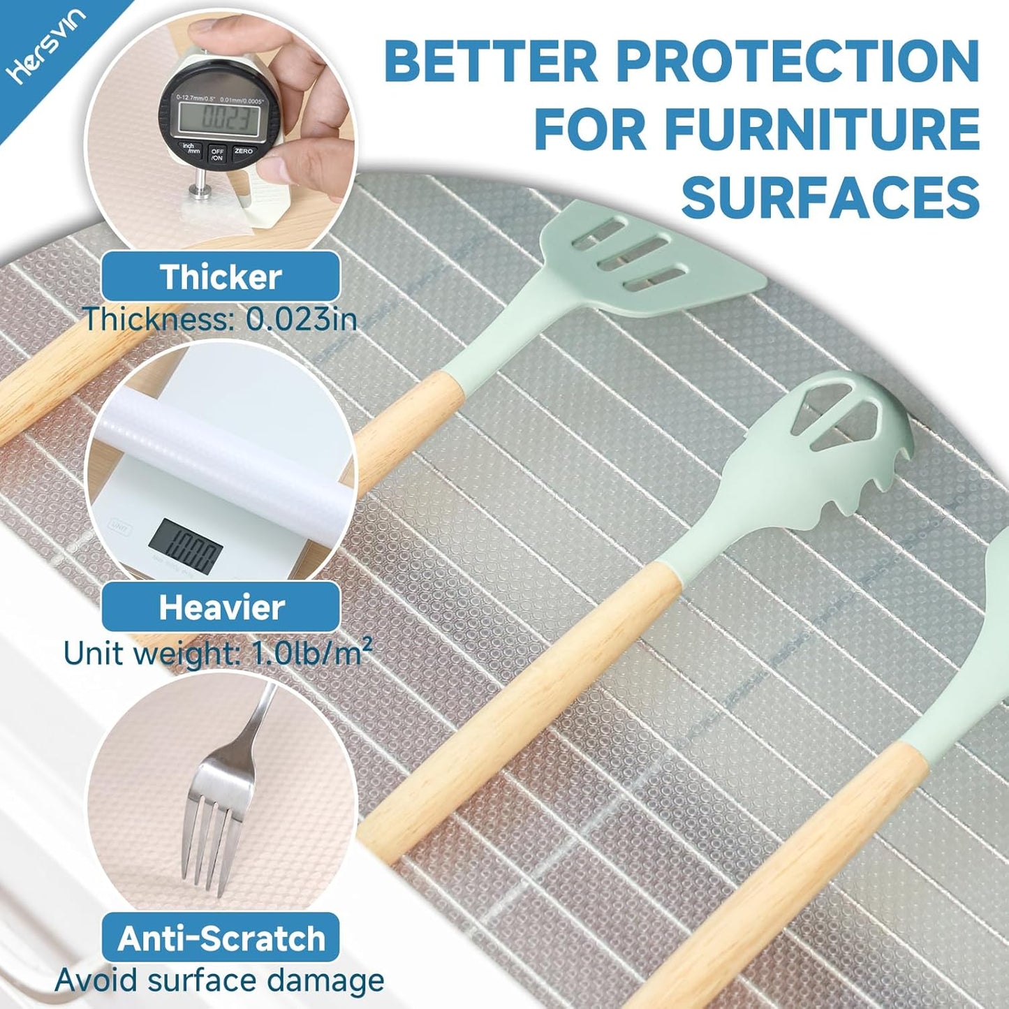 Shelf Liners 24 in x 20 ft EVA Drawer Mats, Non-Adhesive Cupboard Protector, Kitchen Cabinet Lining